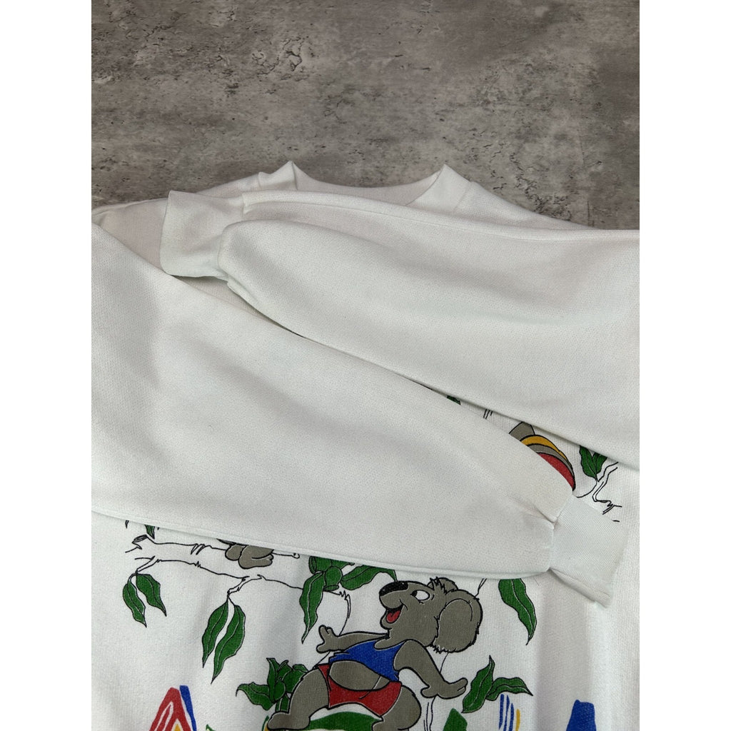Vintage 90s Polo Australia Cartoon Koala Animal Graphic Sweatshirt Size XL