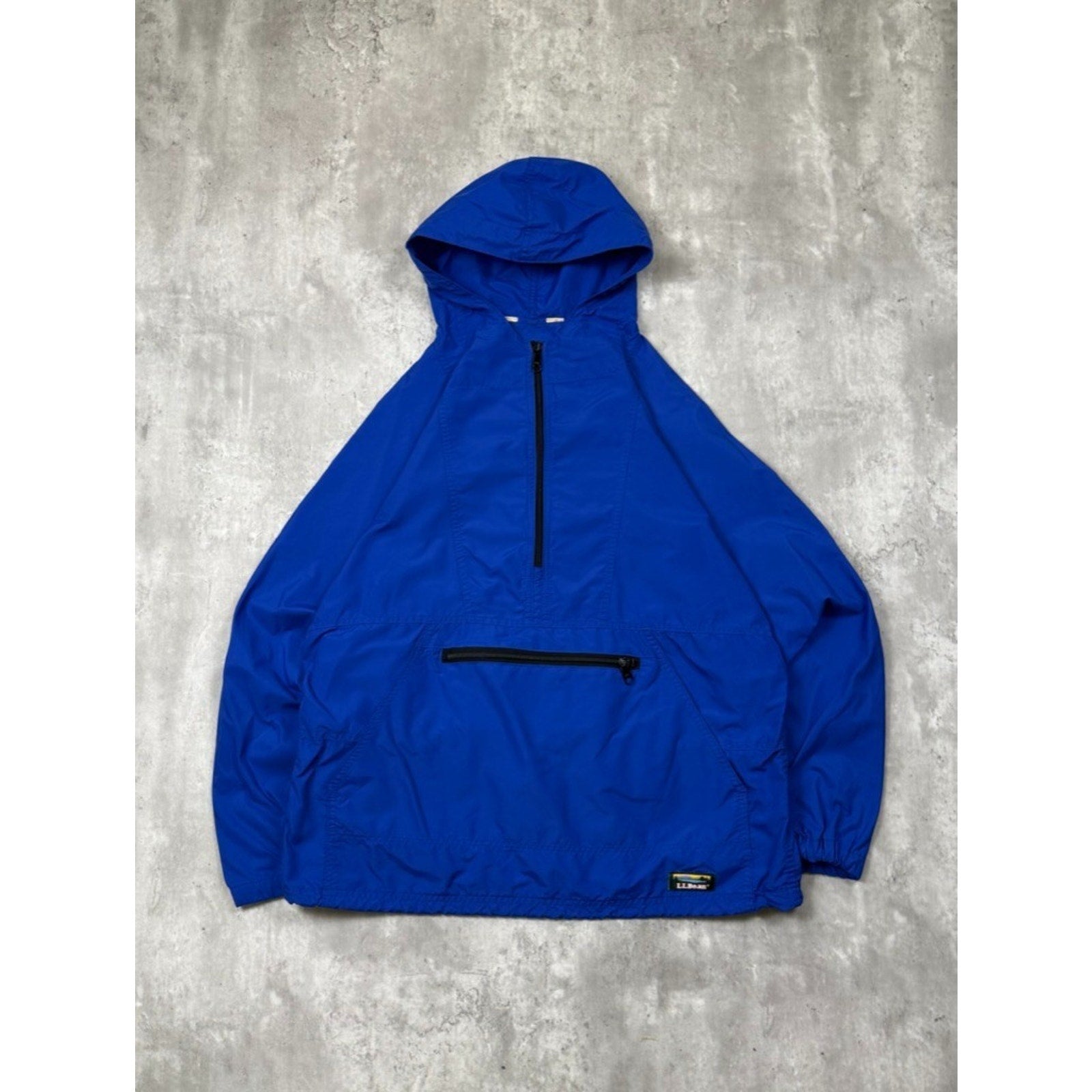 Vintage L.L. Bean Nylon 1/2 Zip Anorak Windbreaker Jacket Size Medium