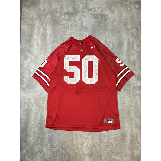 Vintage Ohio State Buckeyes NCAA T Row Dad #50 Nike Football Jersey Size XXL