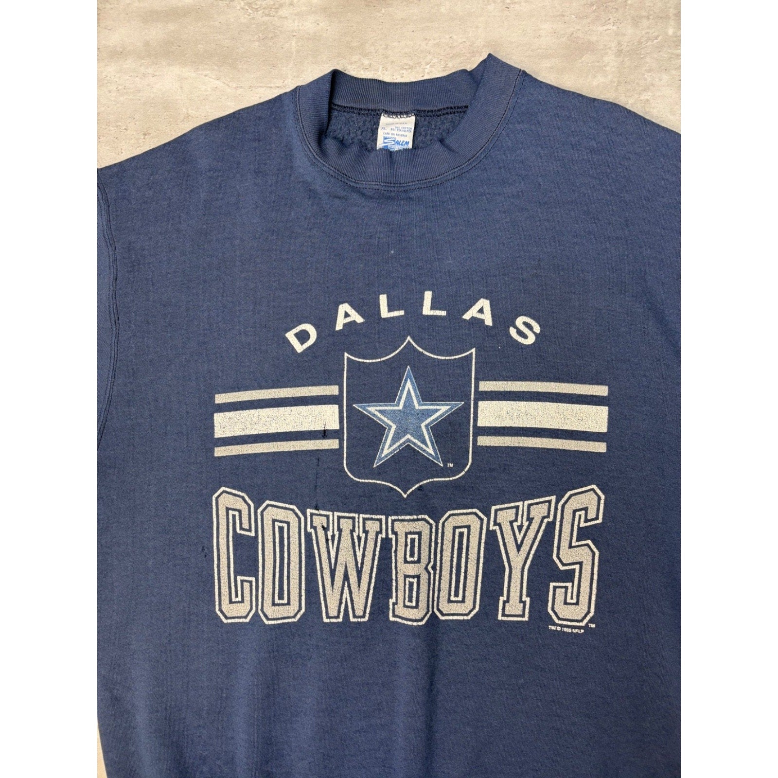 Vintage 1995 Dallas Cowboys NFL Big Graphic Spellout Sweatshirt Size XL