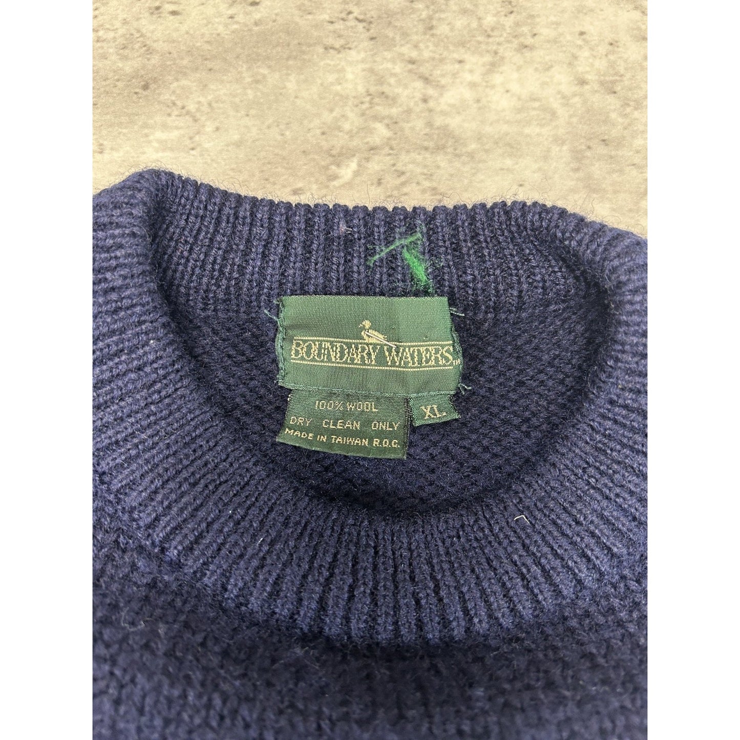 Vintage 90s Boundary Waters Duck Graphic Pullover Knit Sweater Size XL