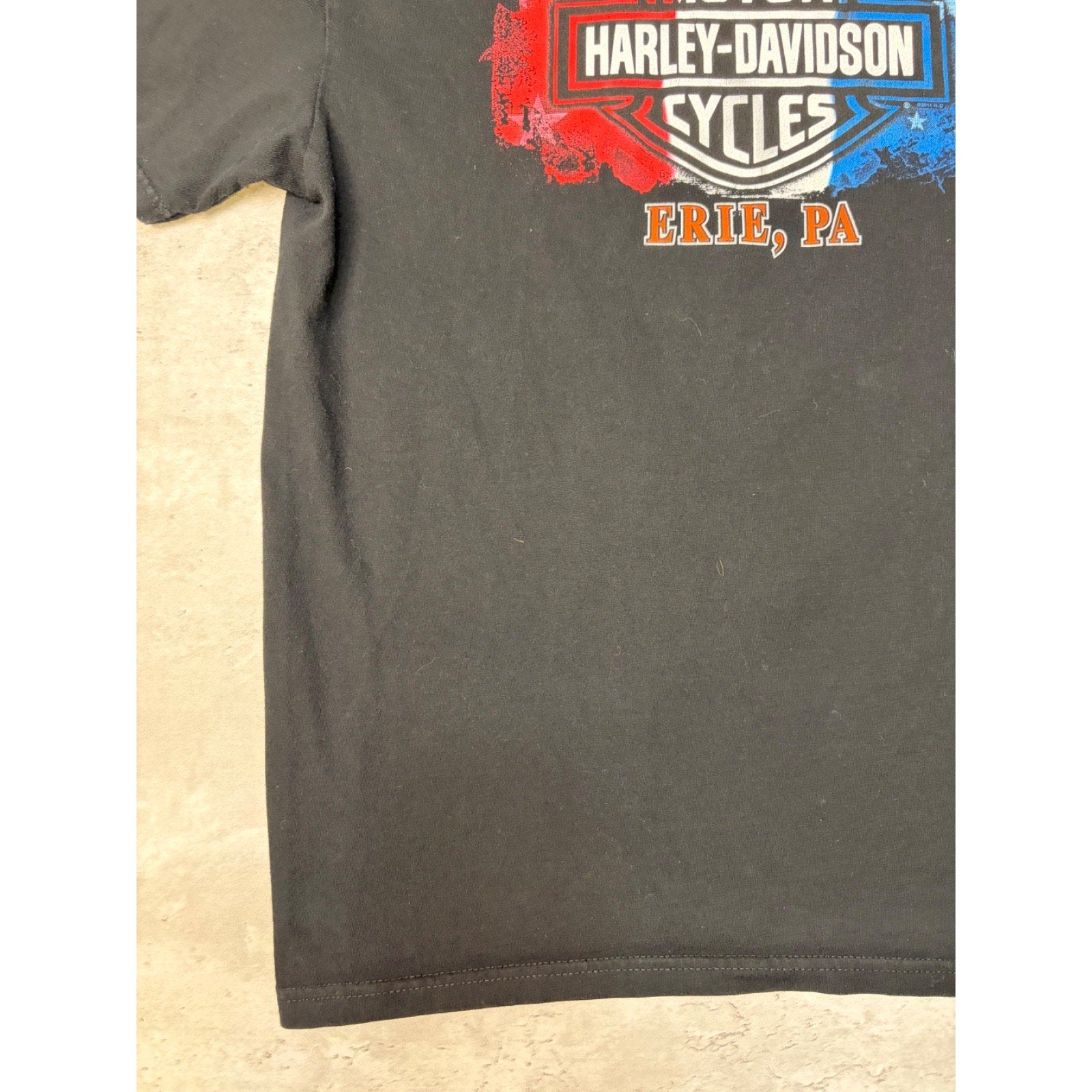 Vintage Harley Davidson Flaming Classic Logo Hog Graphic T-Shirt Size XL