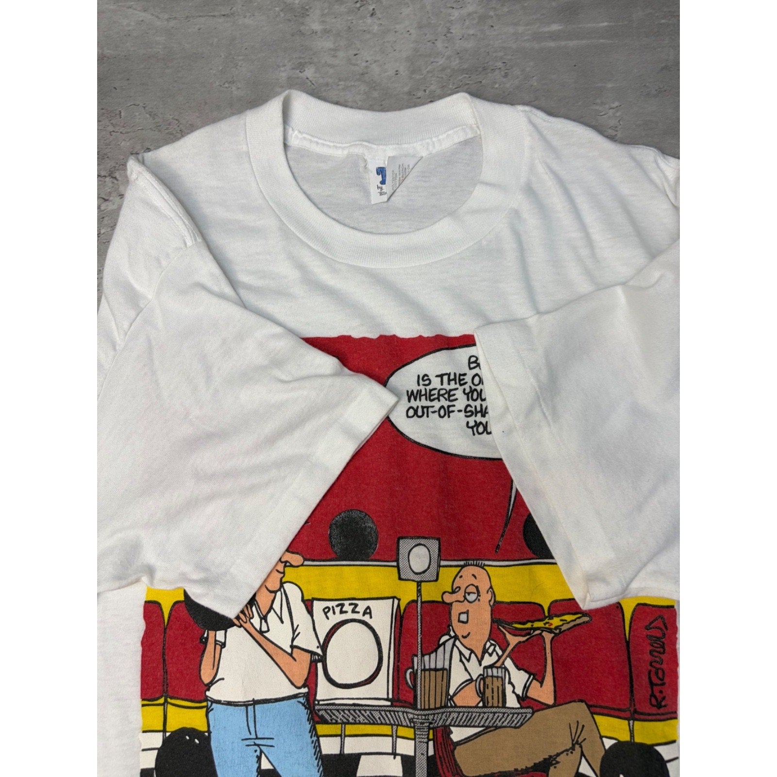 Vintage 90s Pete & Clete Out Of Shape Bowling Graphic T-Shirt Size Large