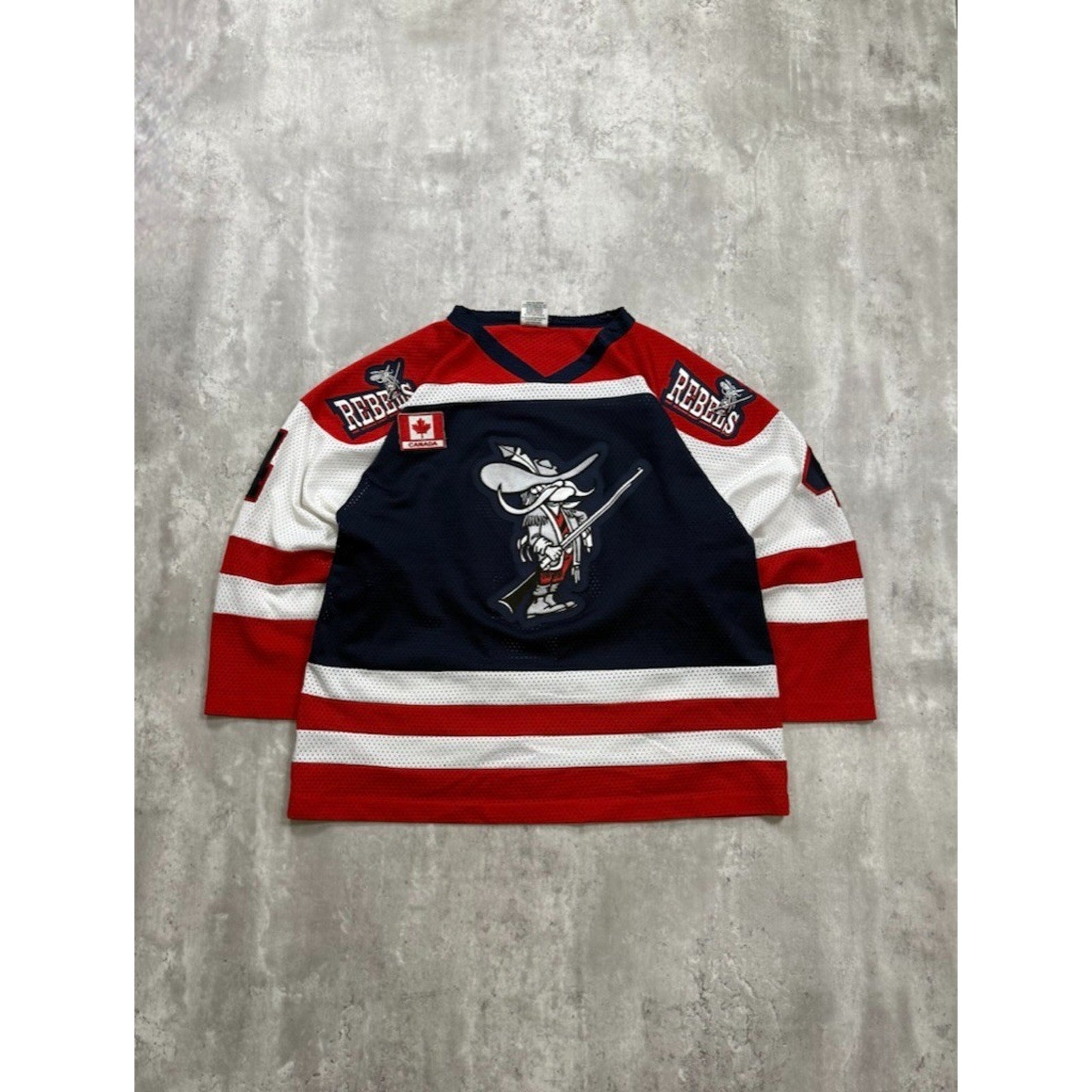 Vintage Mississauga Rebels #4 Stitched Hockey Jersey Size Medium