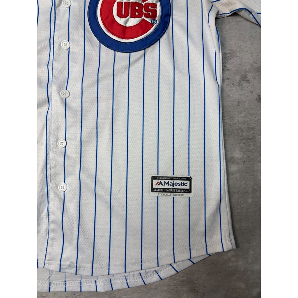 Javier Baez #9 Chicago Cubs MLB Stitched Pinstripe Baseball Jersey Size Large