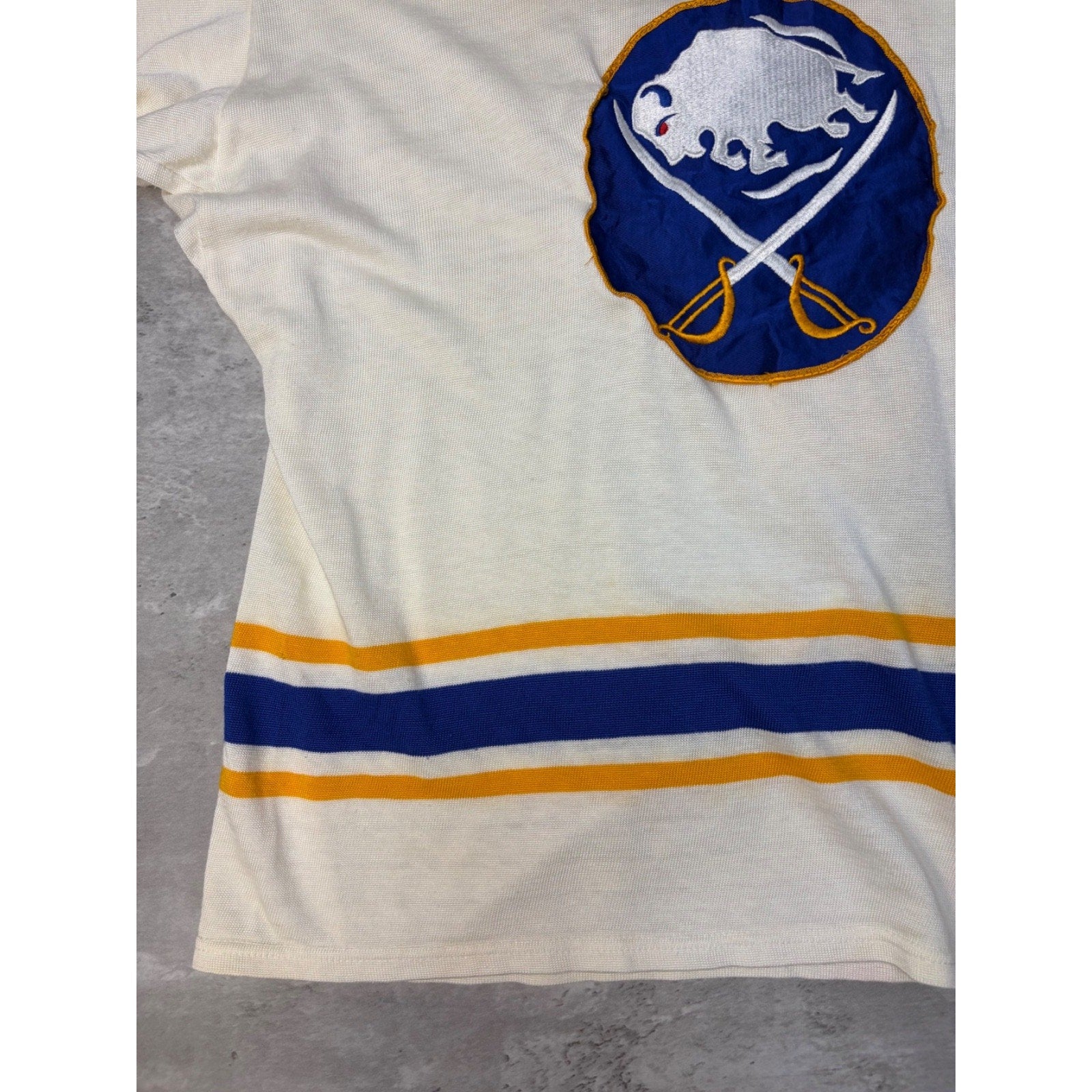 Vintage 80s/90s #7 Buffalo Sabres NHL Stitched Hockey Jersey Size Large