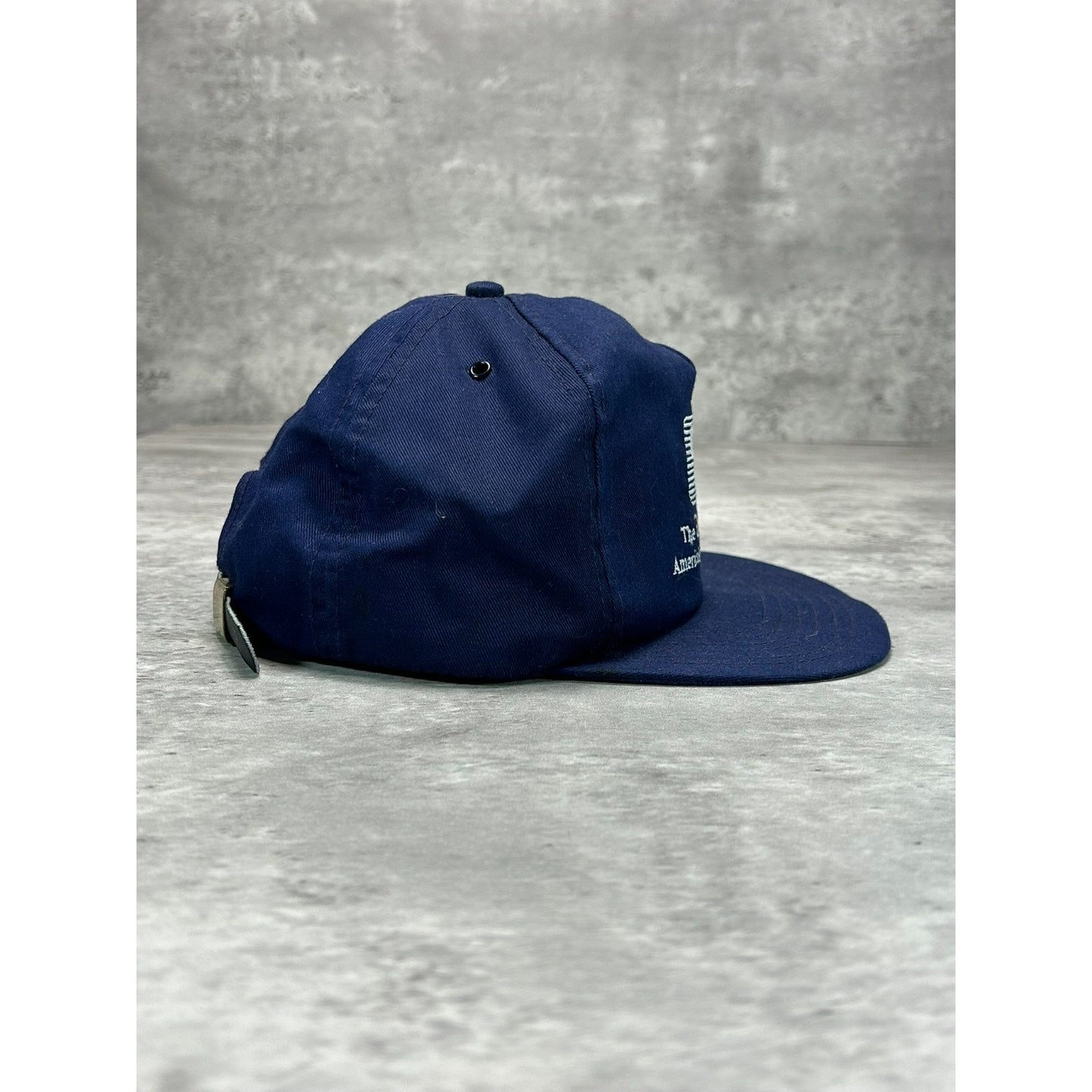 Vintage 90s The Disney Channel Embroidered Spellout Strapback Hat OSFA Navy Blue