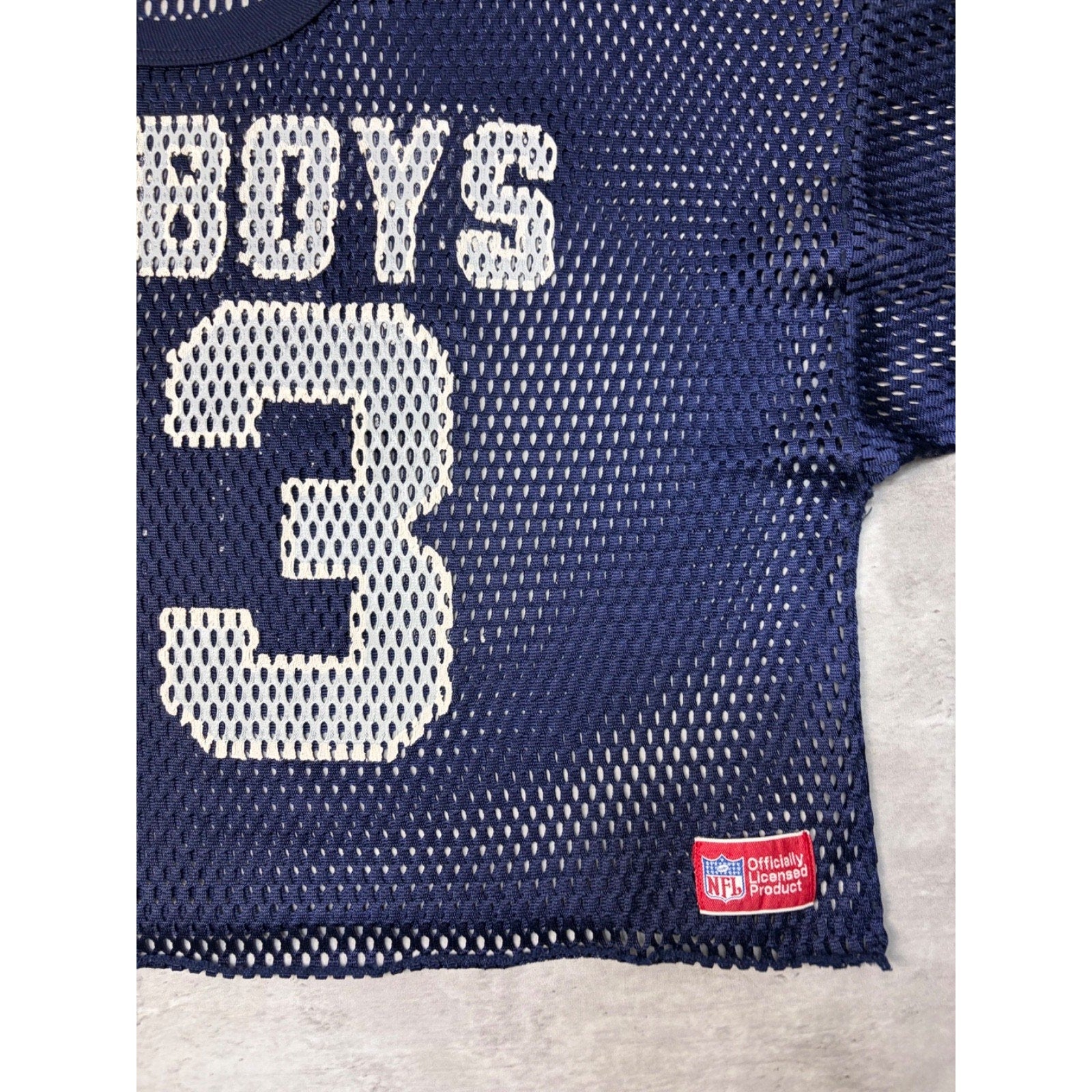 Vintage 80s/90s Tony Dorsett #33 Dallas Cowboys NFL Mesh Cropped Jersey Sz Large