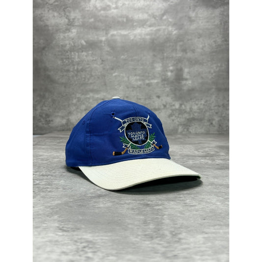 Vintage 90s Toronto Maple Leafs NHL Embroidered Crest Snapback Hat OSFA
