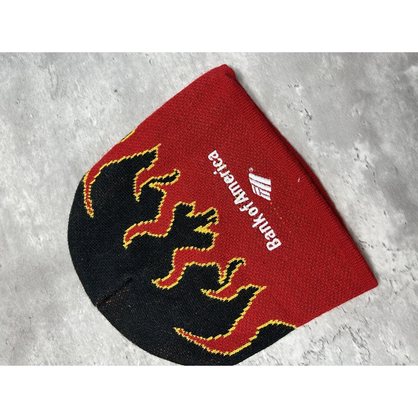 Vintage RPI 36th Annual Big Red Freak Out Flame Graphic Beanie Hat OSFA