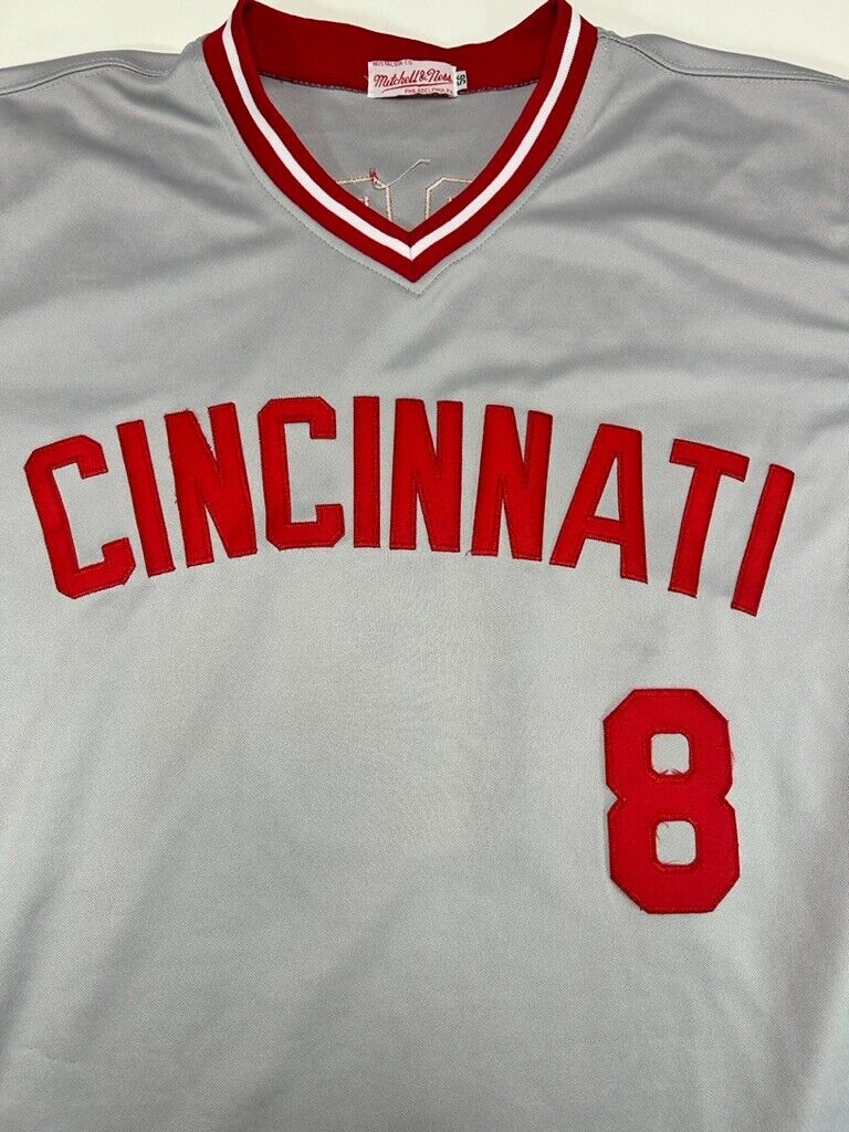 Joe Morgan #8 Cincinnati Reds MLB Retro Baseball Jersey Size 56 3XL Gray