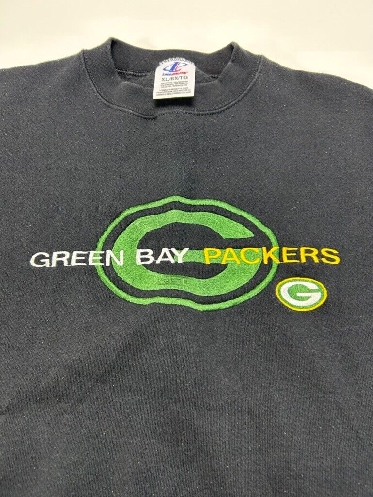 Vintage 90s Green Bay Packers NFL Embroidered Football Sweatshirt Size XL