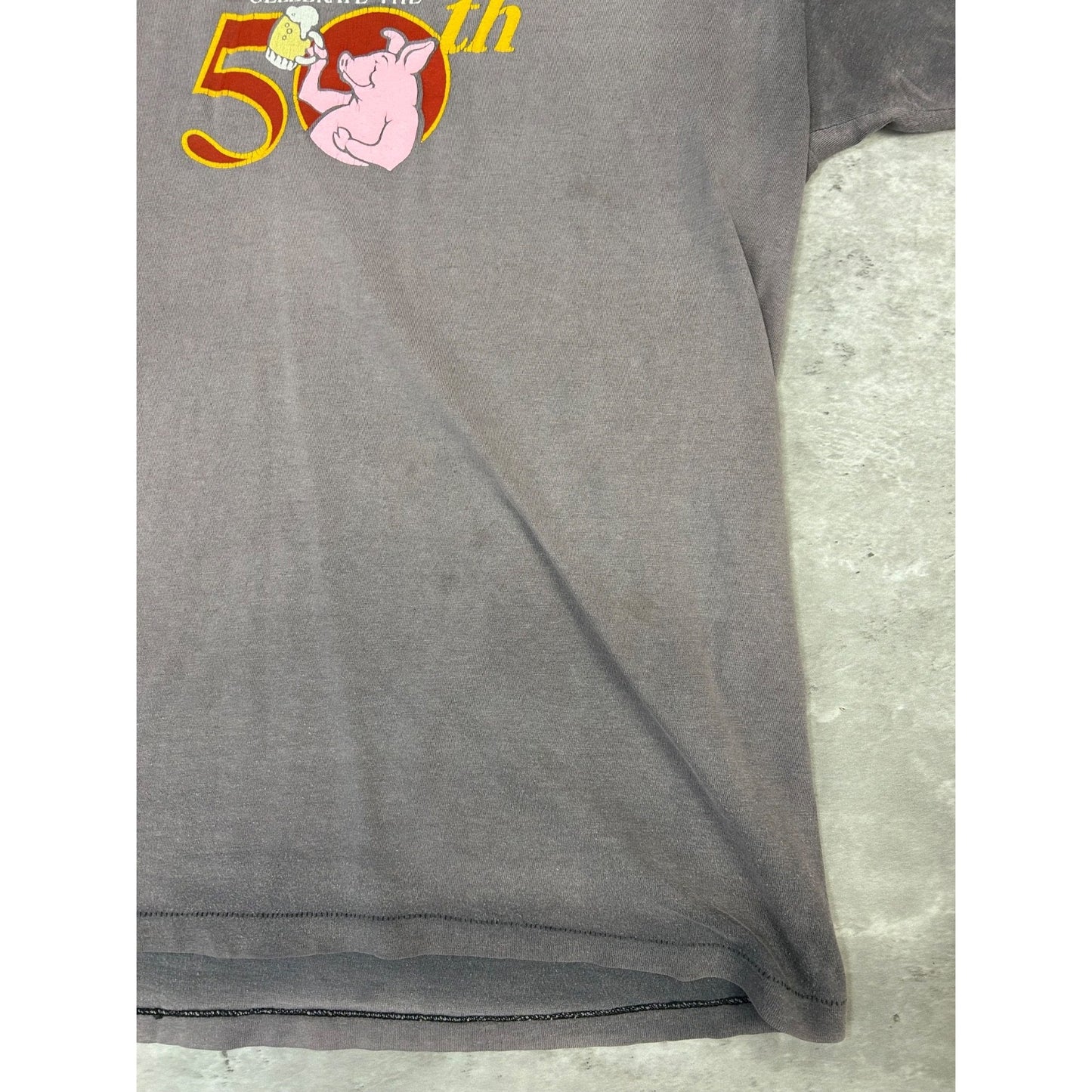 Vintage 90s Grubstake Bar & Grill Harley Parody Graphic T-Shirt Size Large Black