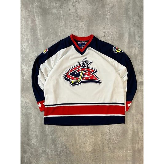 Vintage Columbus Blue Jackets NHL Stitched CCM Hockey Jersey Size 2XL