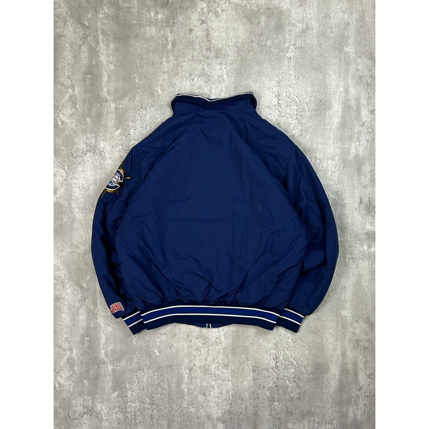 Vintage 90s Columbus Clippers MiLB Stitched Baseball Bomber Jacket Size Large