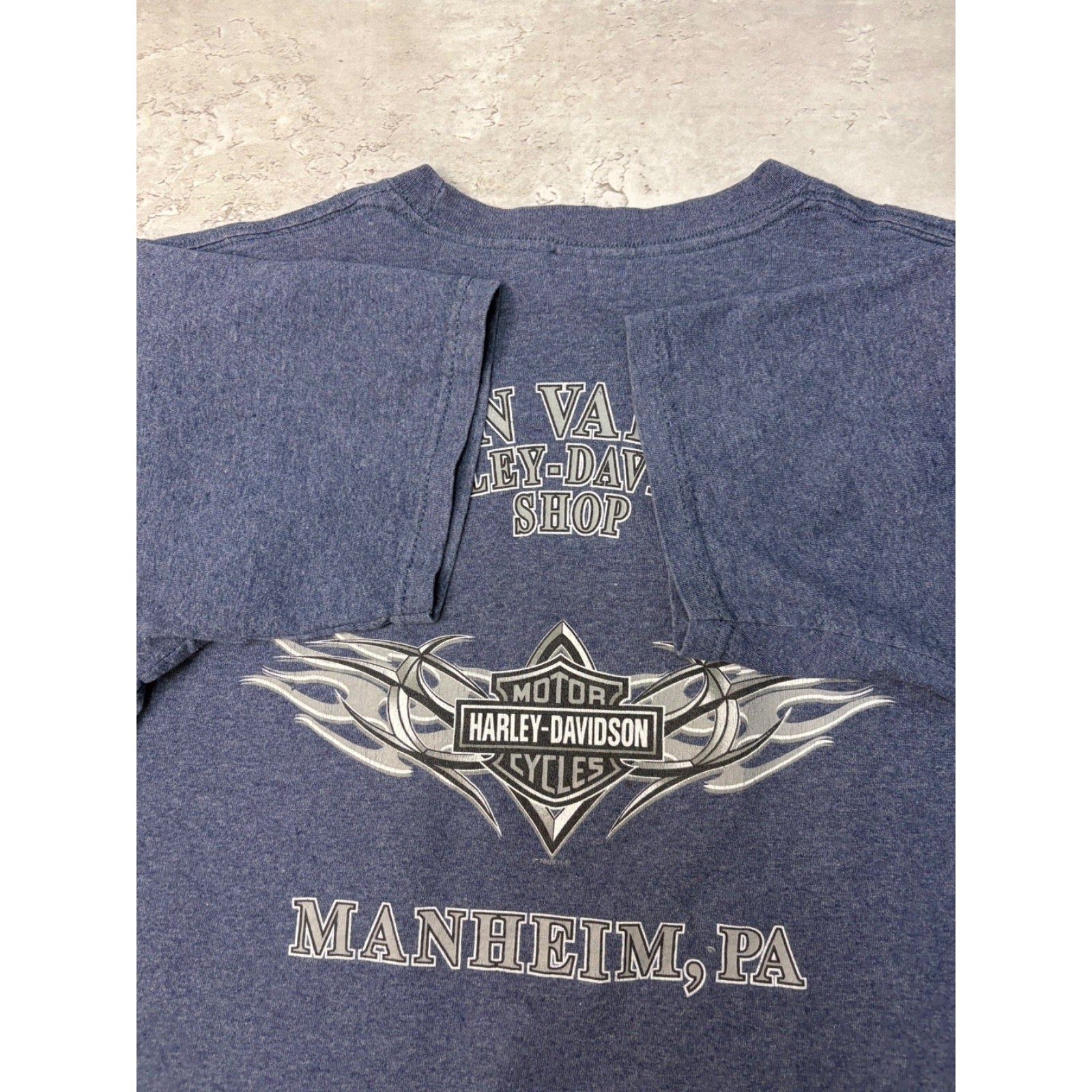 Vintage 2005 Harley Davidson Graphic Spellout T-Shirt Size Medium