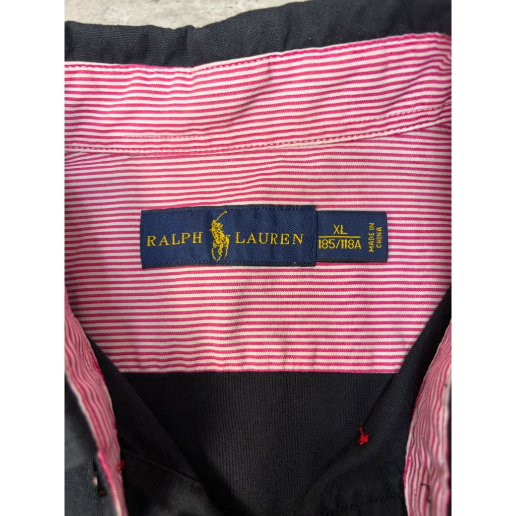 Vintage Polo Ralph Lauren Embroidered Pony Cropped Button Up Shirt Size XL