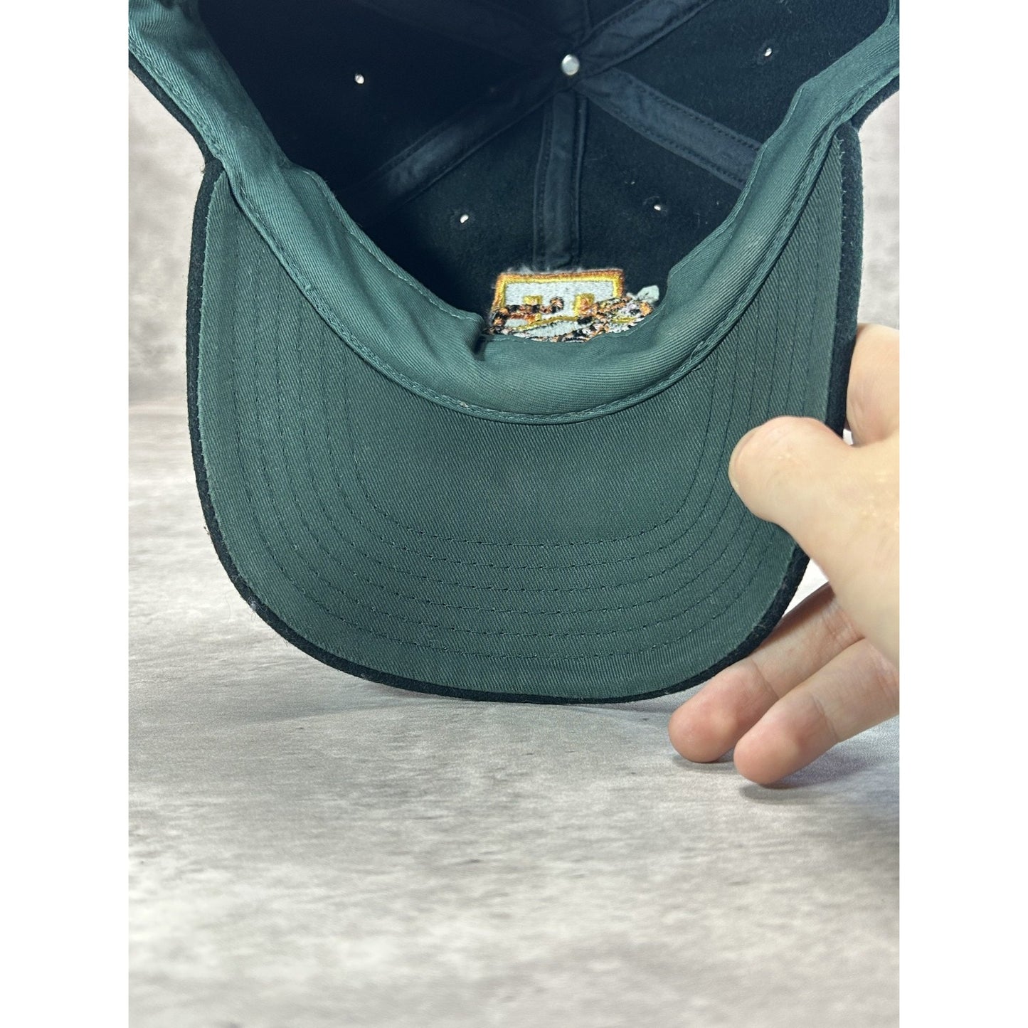 Vintage 90s Disney Winnie The Pooh Embroidered Tigger Strapback Hat OSFA Green