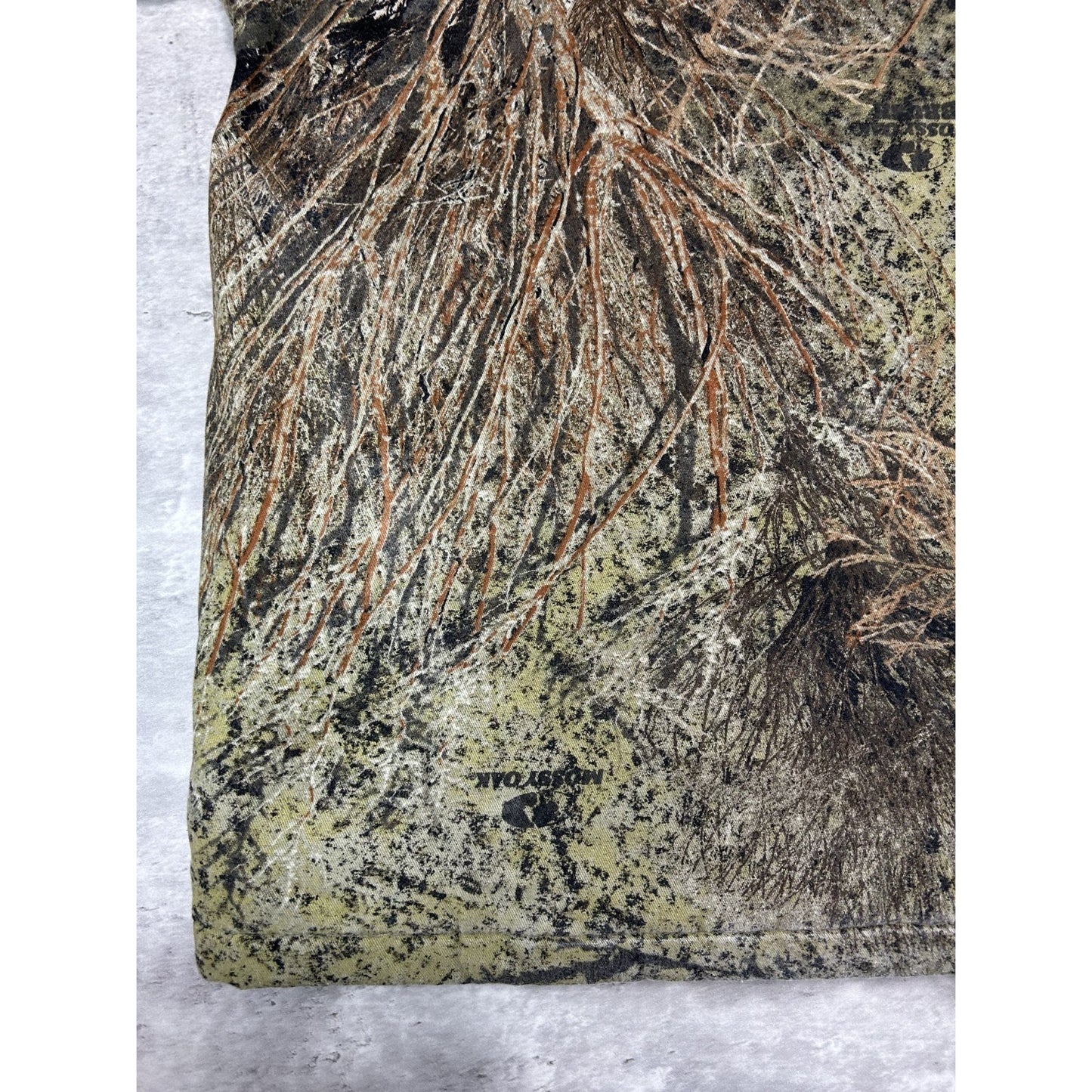 Vintage Mossy Oak Brush Tree Camo Full Zip Hooded Hunting Jacket Size Medium