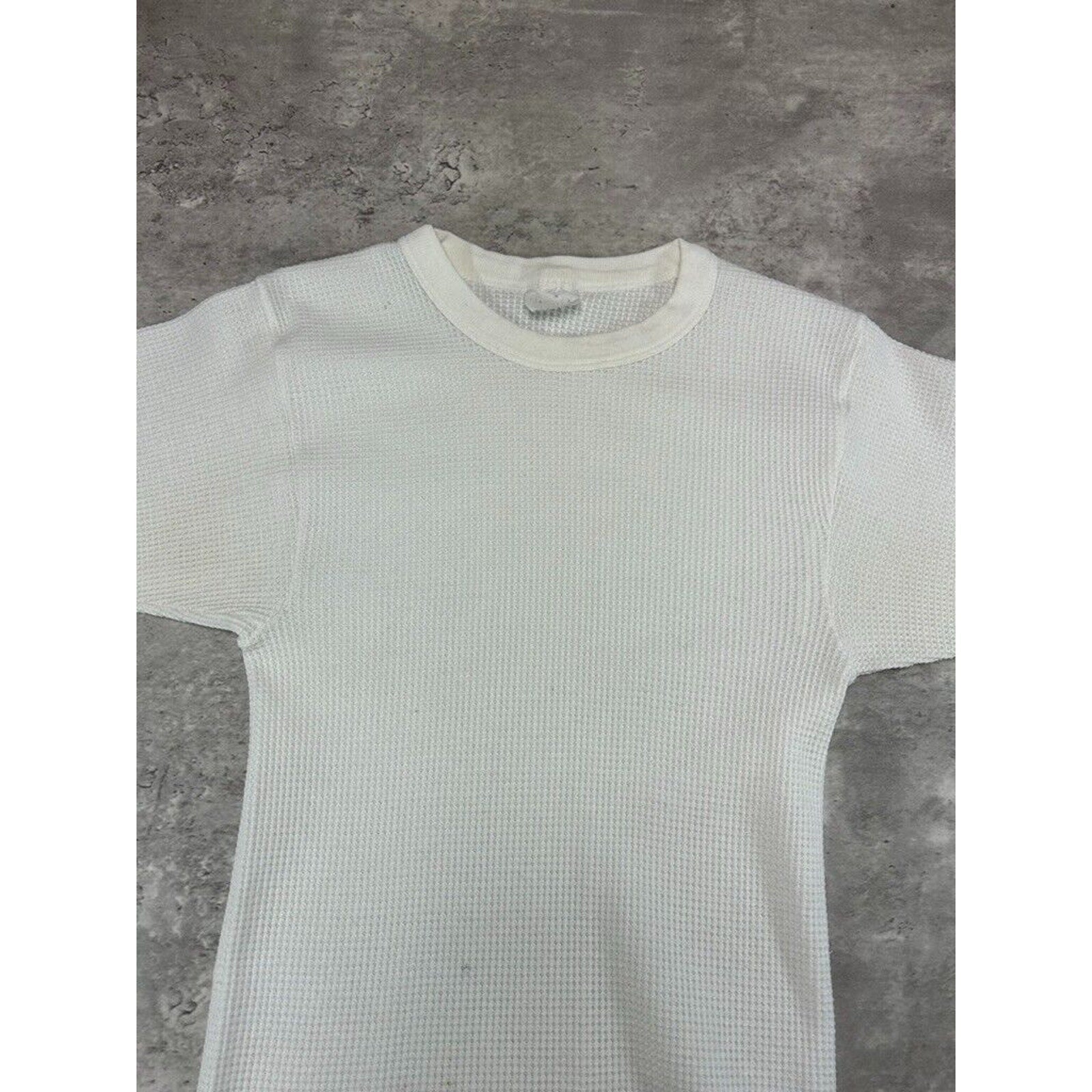 Vintage 1980s Handex Blank Thermal Print Long Sleeve T-Shirt Size Medium