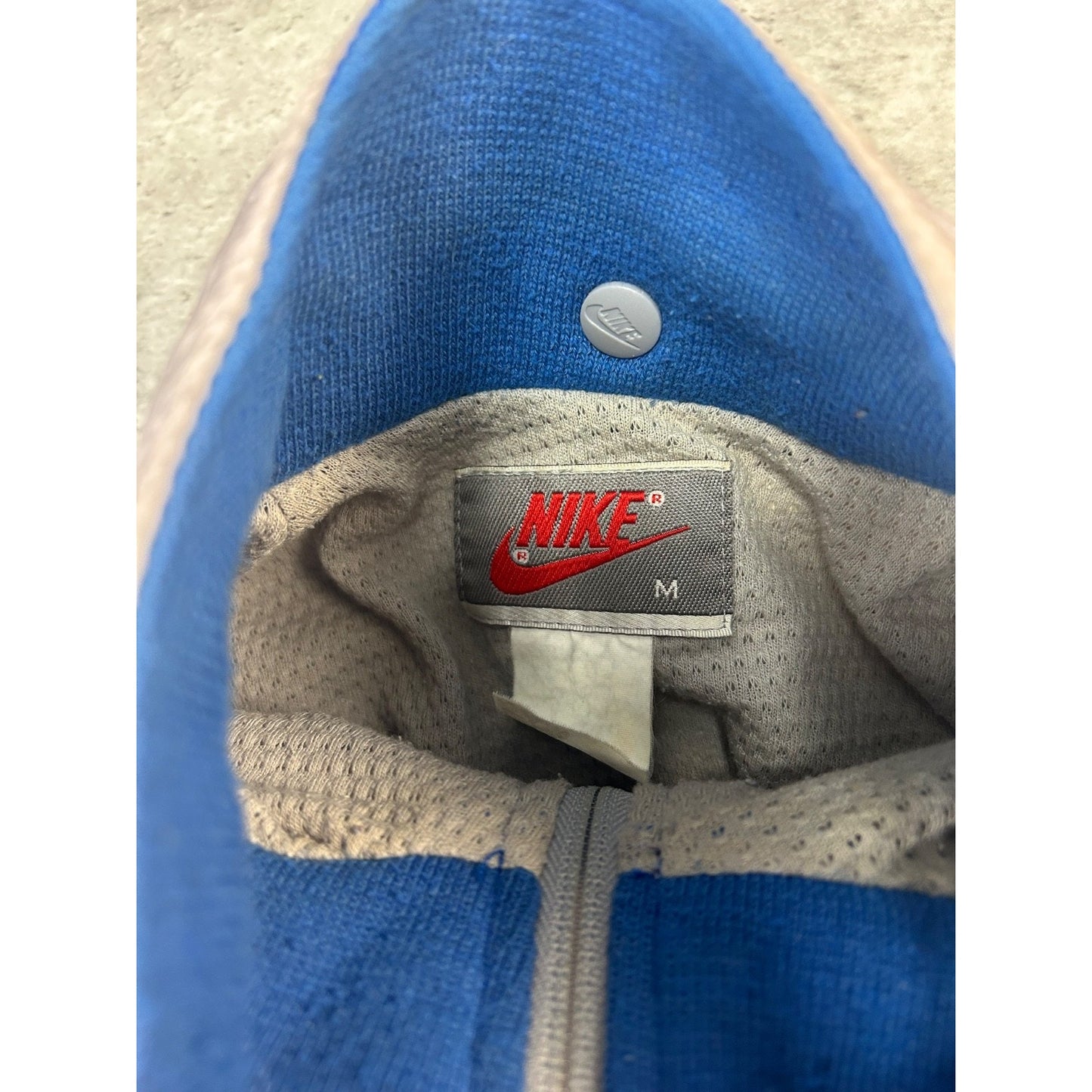 Vintage 80s/90s Nike Two Tone Full Zip Nylon Windbreaker Jacket Size Medium