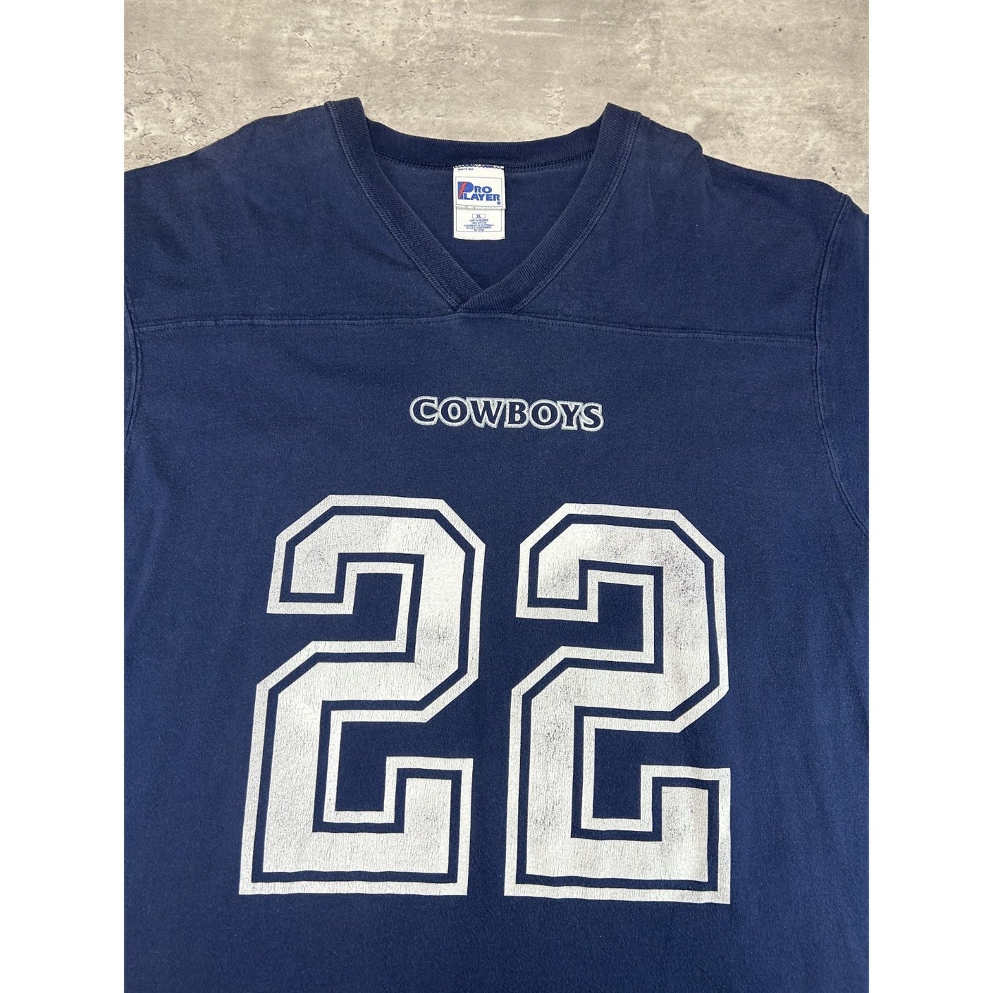 Vintage 90s Emmitt Smith #22 Dallas Cowboys NFL 3/4 Sleeve Jersey Size XL