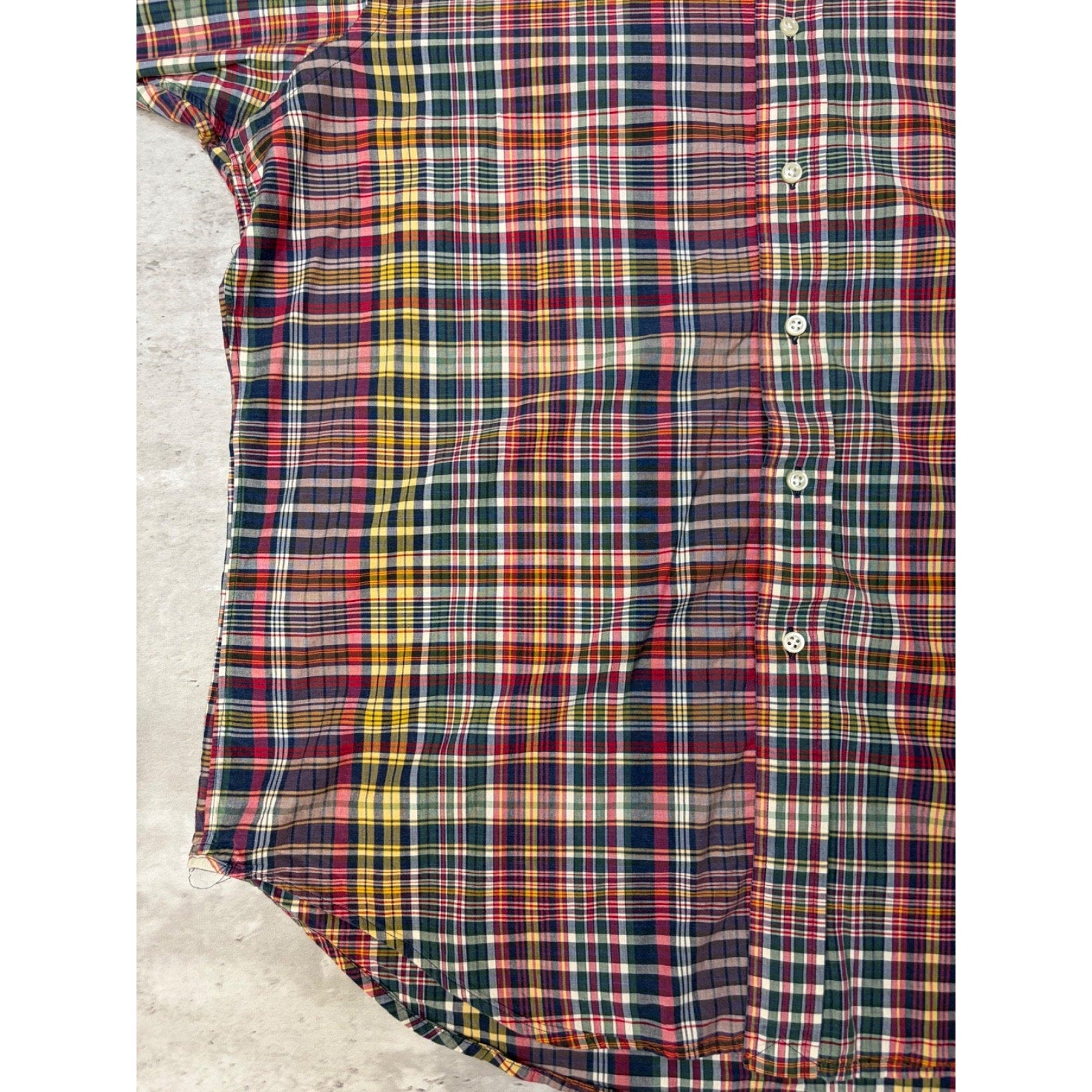 Vintage Polo Ralph Lauren Embroidered Pony Plaid Button Up Shirt Size XL