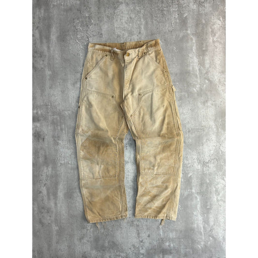 Vintage Carhartt Canvas Workwear Double Knee Carpenter Pants Size 30