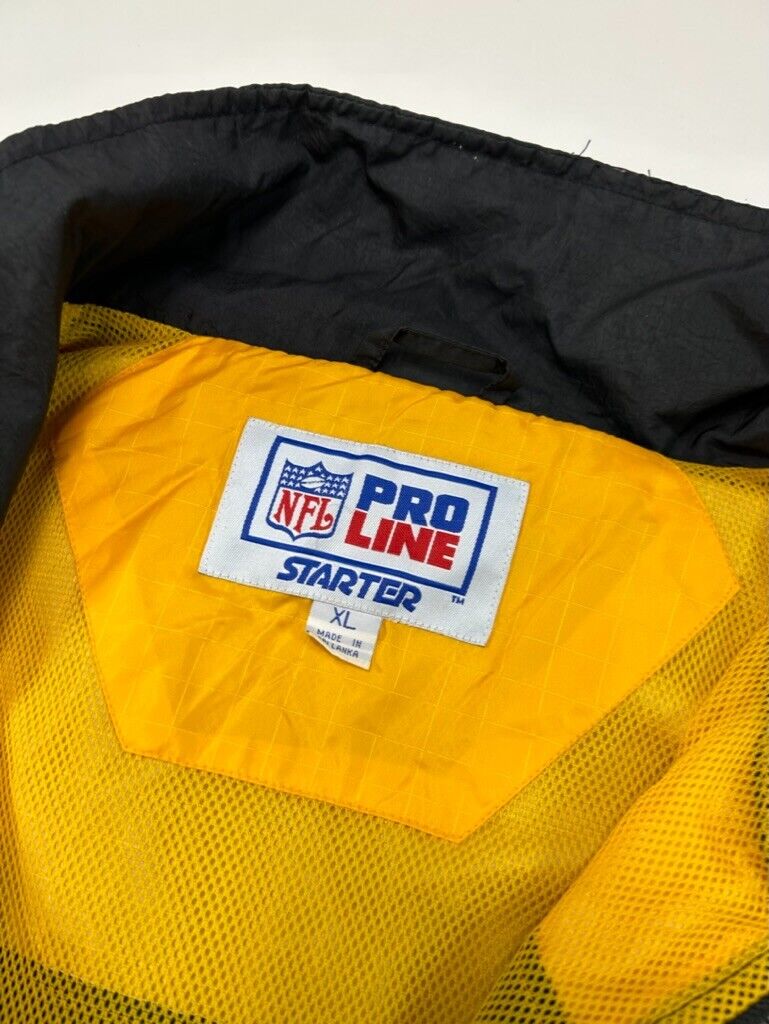 Vintage 90s Pittsburgh Steelers NFL Embroidered Starter Windbreaker Jacket Sz XL