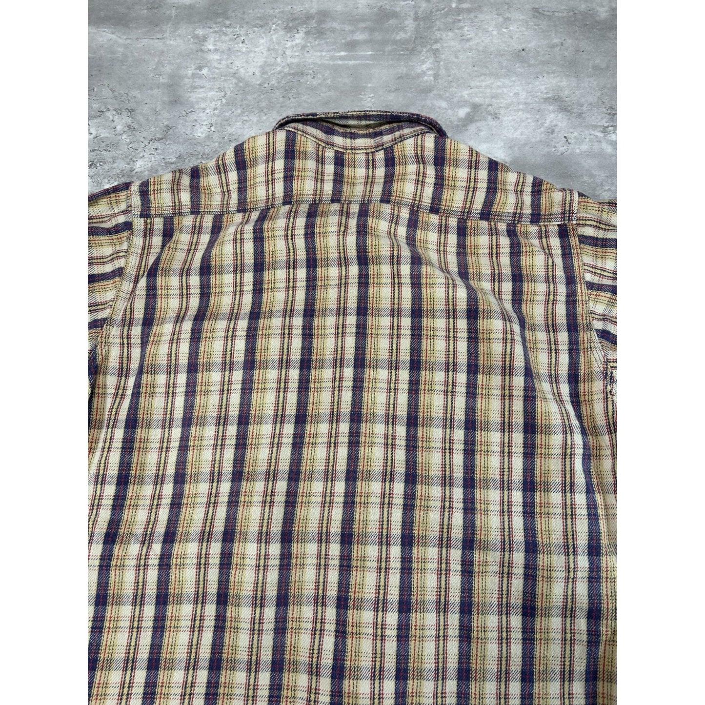 Vintage 90s Carhartt Plaid Double Pocket Long Sleeve Button Up Shirt Size Large