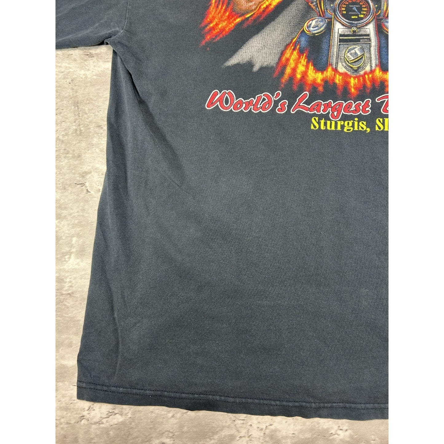 Vintage Full Throttle Saloon Flame Long Sleeve Graphic T-Shirt Size 2XL