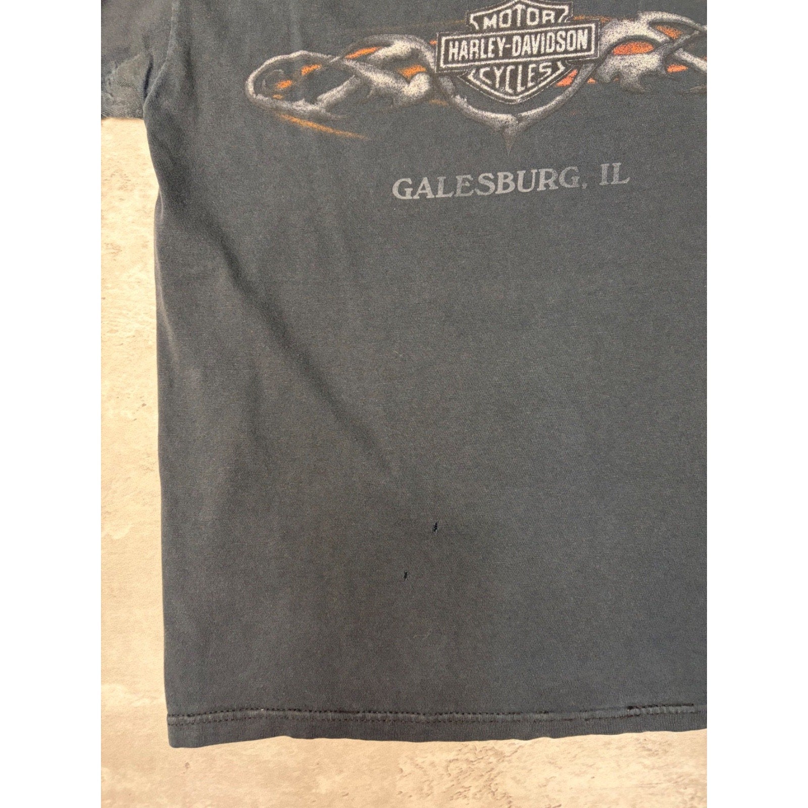 Vintage Harley Davidson Racing On The Right Track Graphic T-Shirt Size Medium
