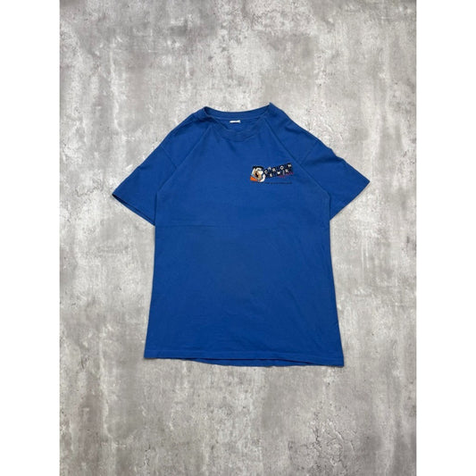 Vintage 1996 The Flintstones Cartoon Network Embroidered Spellout T-Shirt Size M