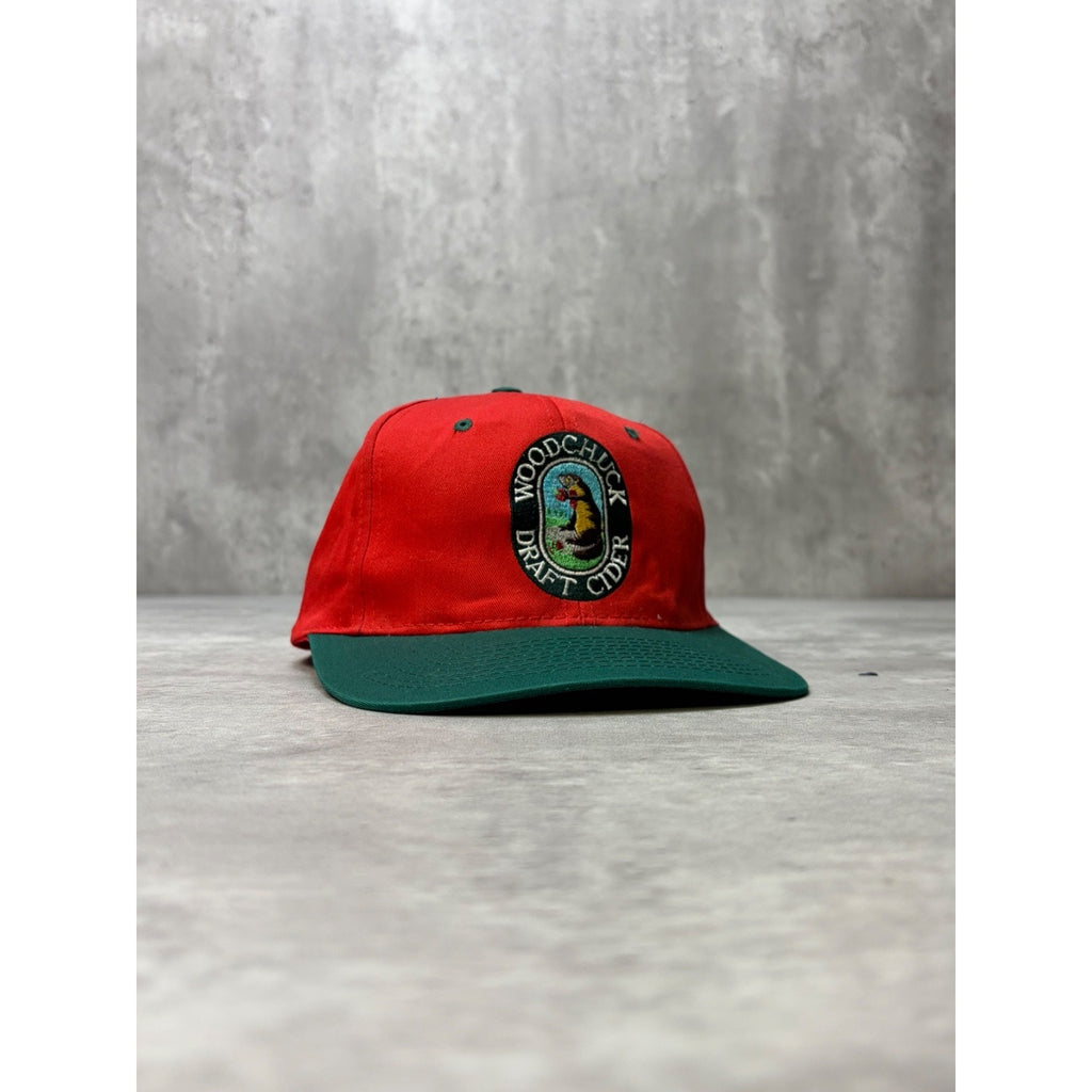 Vintage Woodchuck Draft Cider Beer Promo Embroidered Snapback Hat OSFA