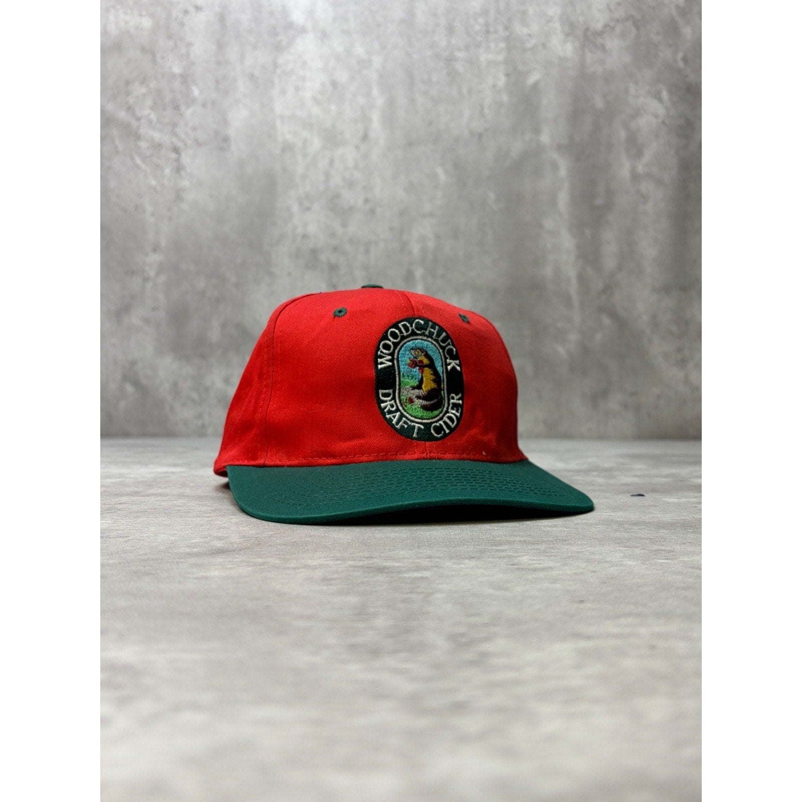 Vintage Woodchuck Draft Cider Beer Promo Embroidered Snapback Hat OSFA