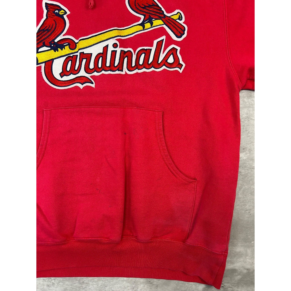 Vintage 90s St Louis Cardinals MLB Embroidered Pullover Hooded Sweatshirt Medium