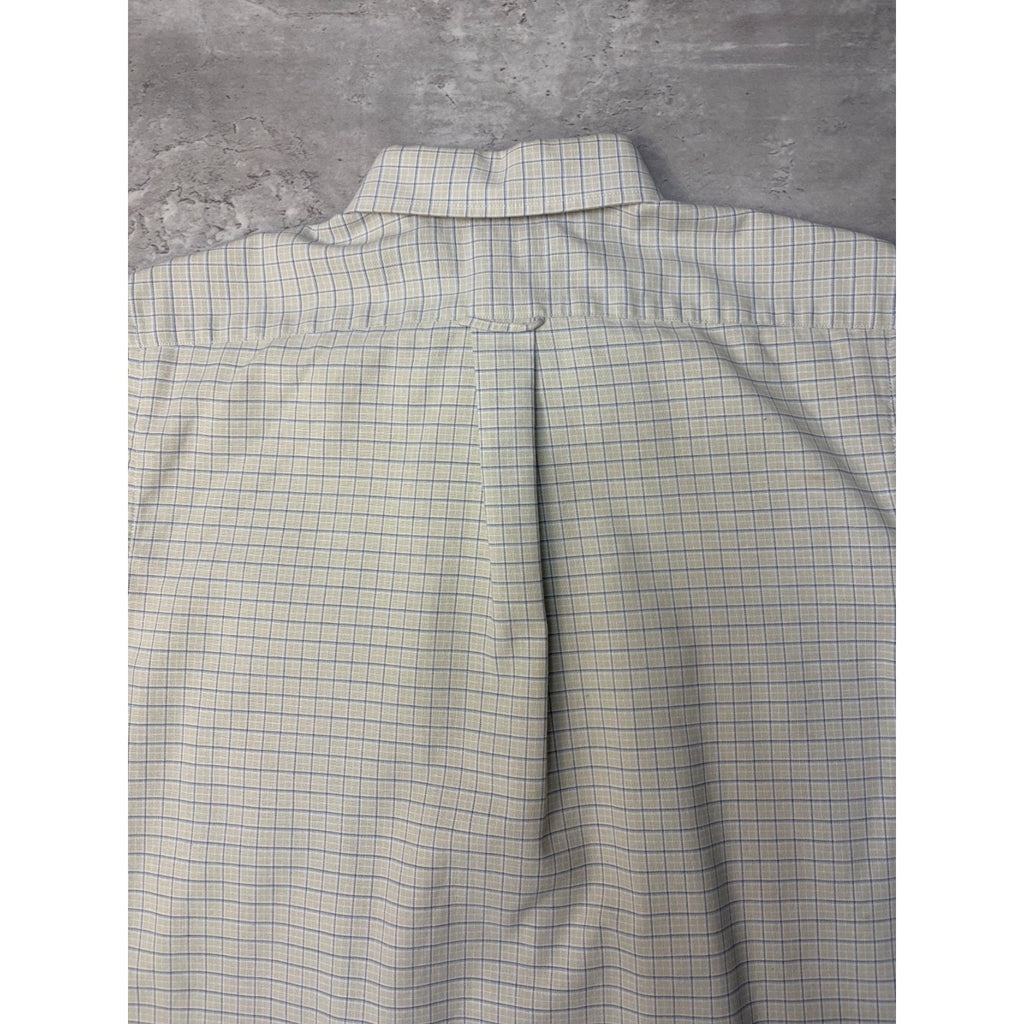 Vintage Croft & Barrow Single Pocket Plaid Cropped Button Up Shirt Size Medium