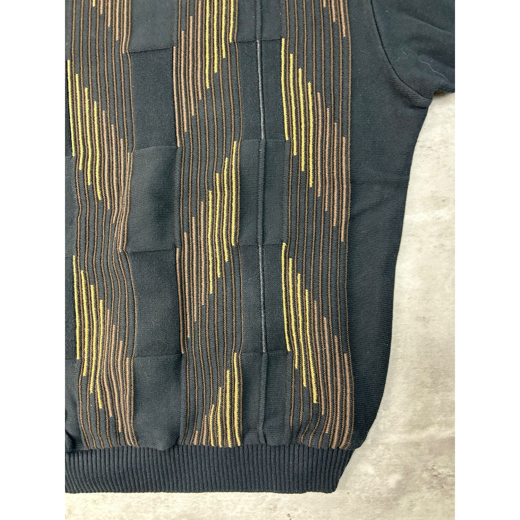 Vintage 90s Strada Abstract Striped Pullover Knit Sweater Size Large