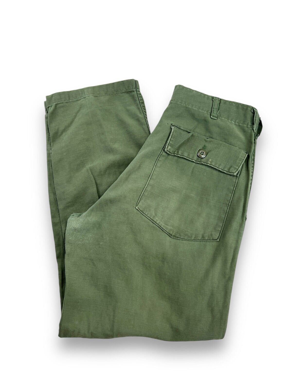 Vintage 80s US Military OG-107 Field Pants Size 30 Green