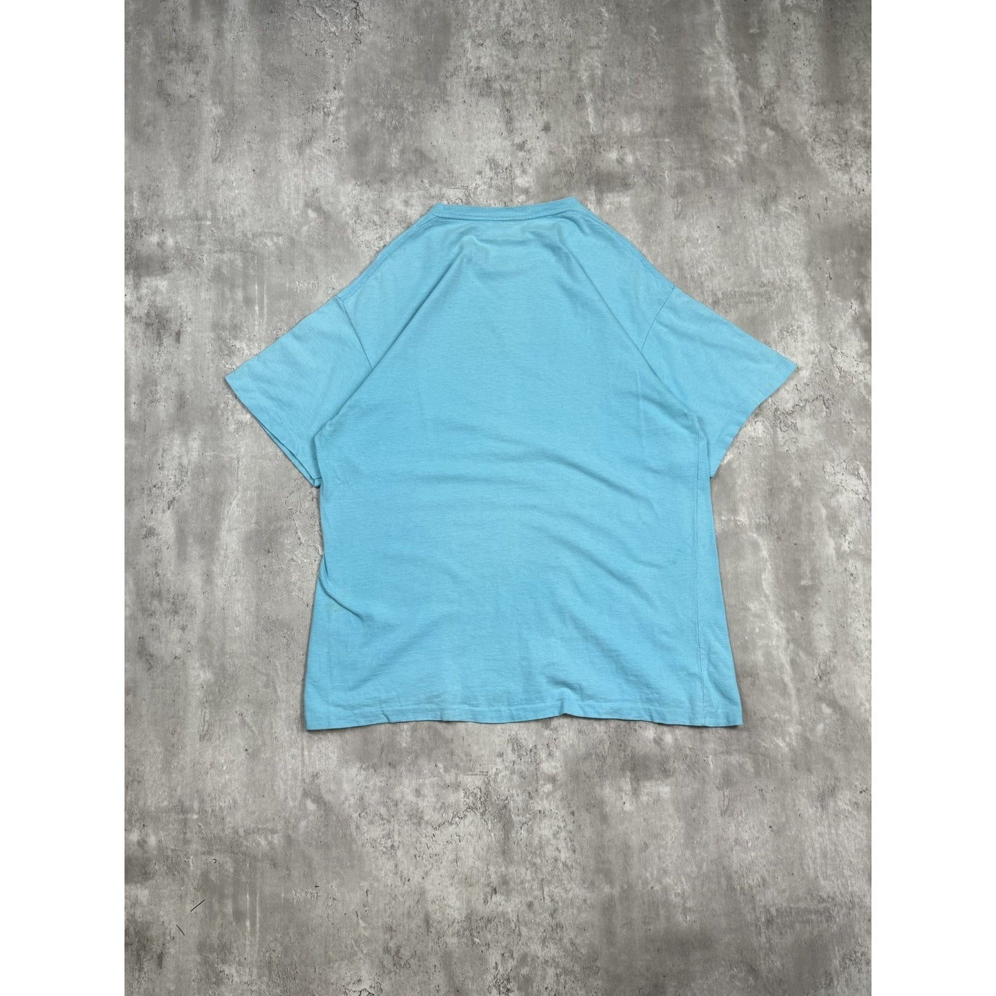 Vintage 90s Patagonia Painted Logo Graphic Spellout T-Shirt Size Large Blue