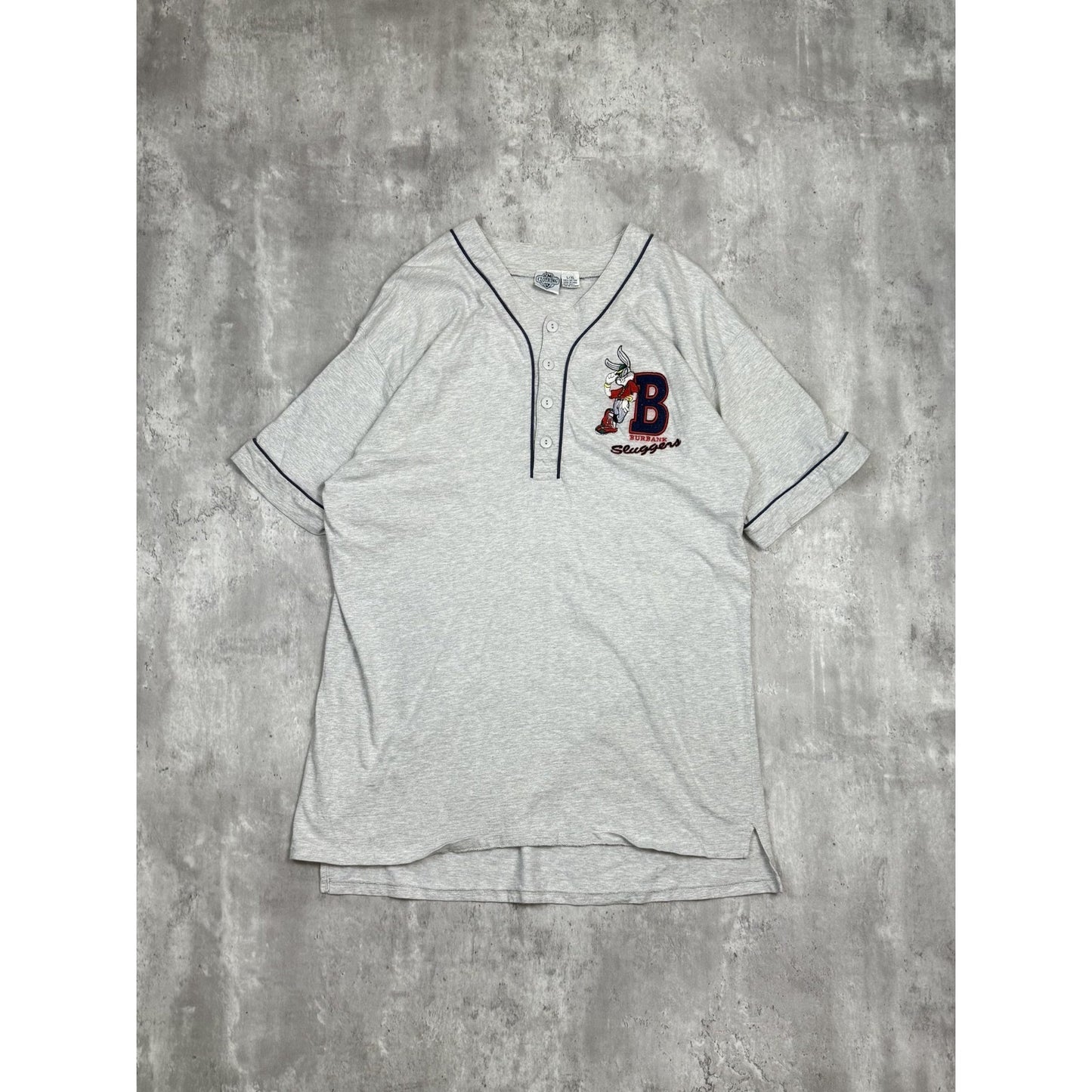 Vintage 90s Looney Tunes Bugs Bunny Embroidered Baseball Jersey Size XL