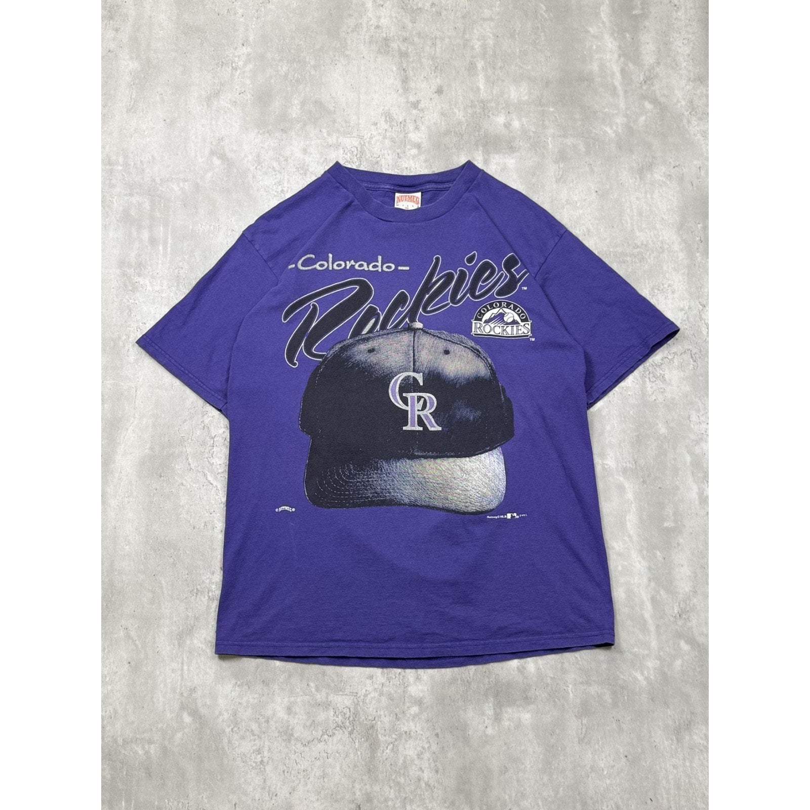 Vintage 1995 Colorado Rockies MLB Big Hat Graphic T-Shirt Size XL