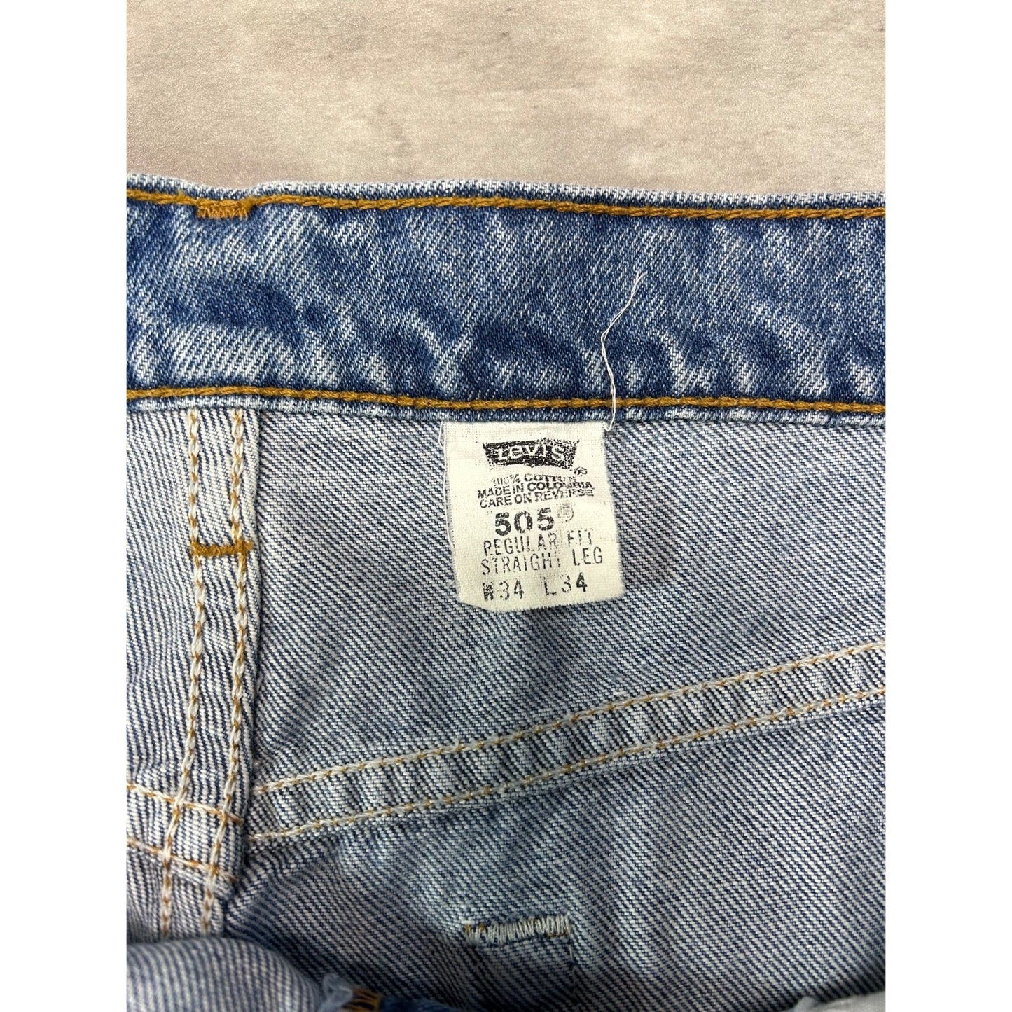 Vintage 90s Levis Red Tab Medium Wash Denim Pants Size 34 Blue