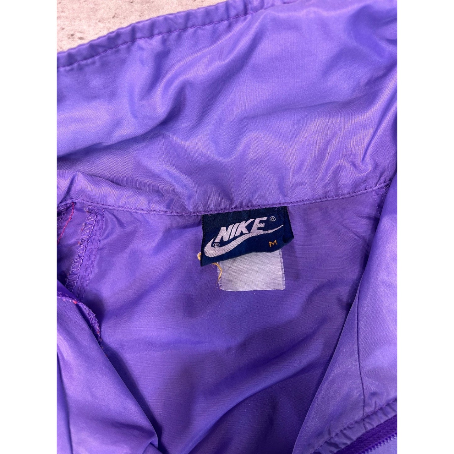 Vintage 90s Women's Nike Embroidered Logo Full ZIp Windbreaker Jacket Size Med