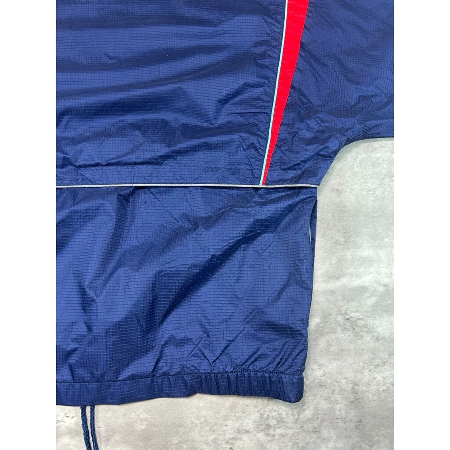 Vintage 90s Asics Gore-Tex Nylon Full Zip Windbreaker Jacket Size Medium Blue