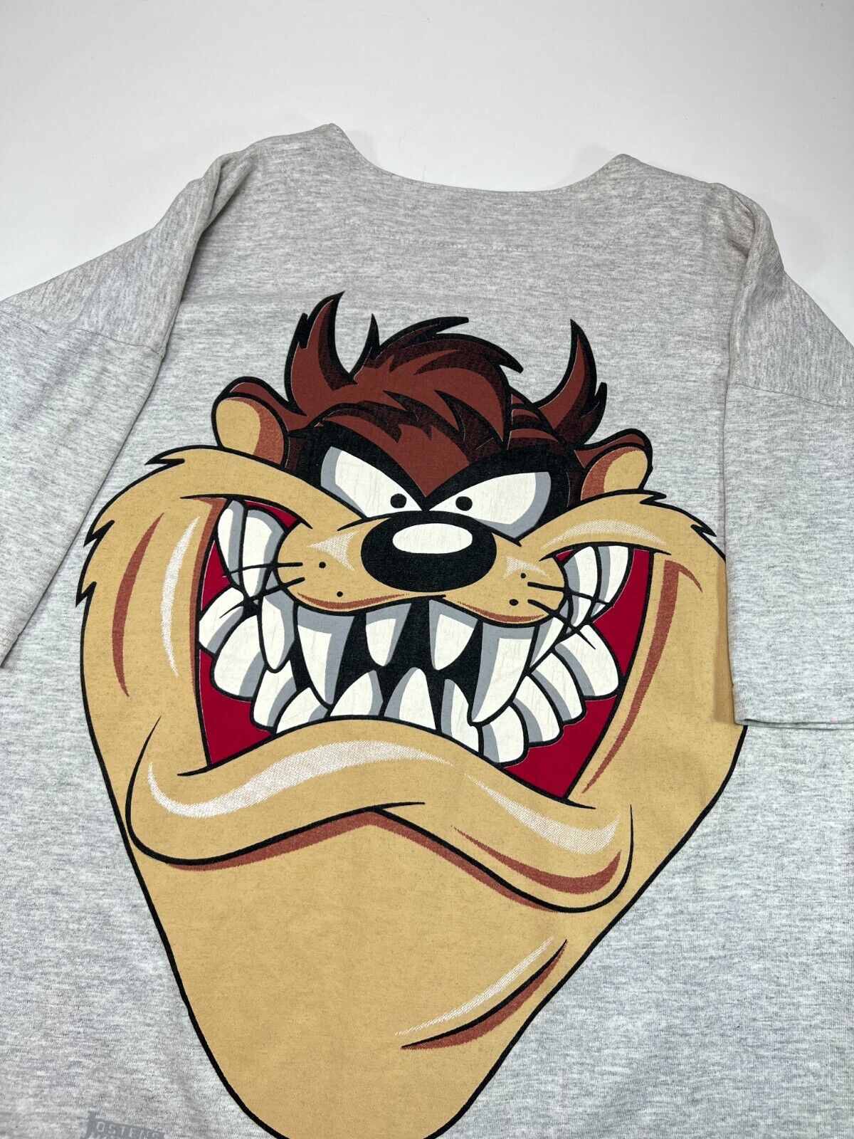 Vintage 1993 Looney Tunes Tasmanian Devil Big Graphic Baseball Jersey Sz Large