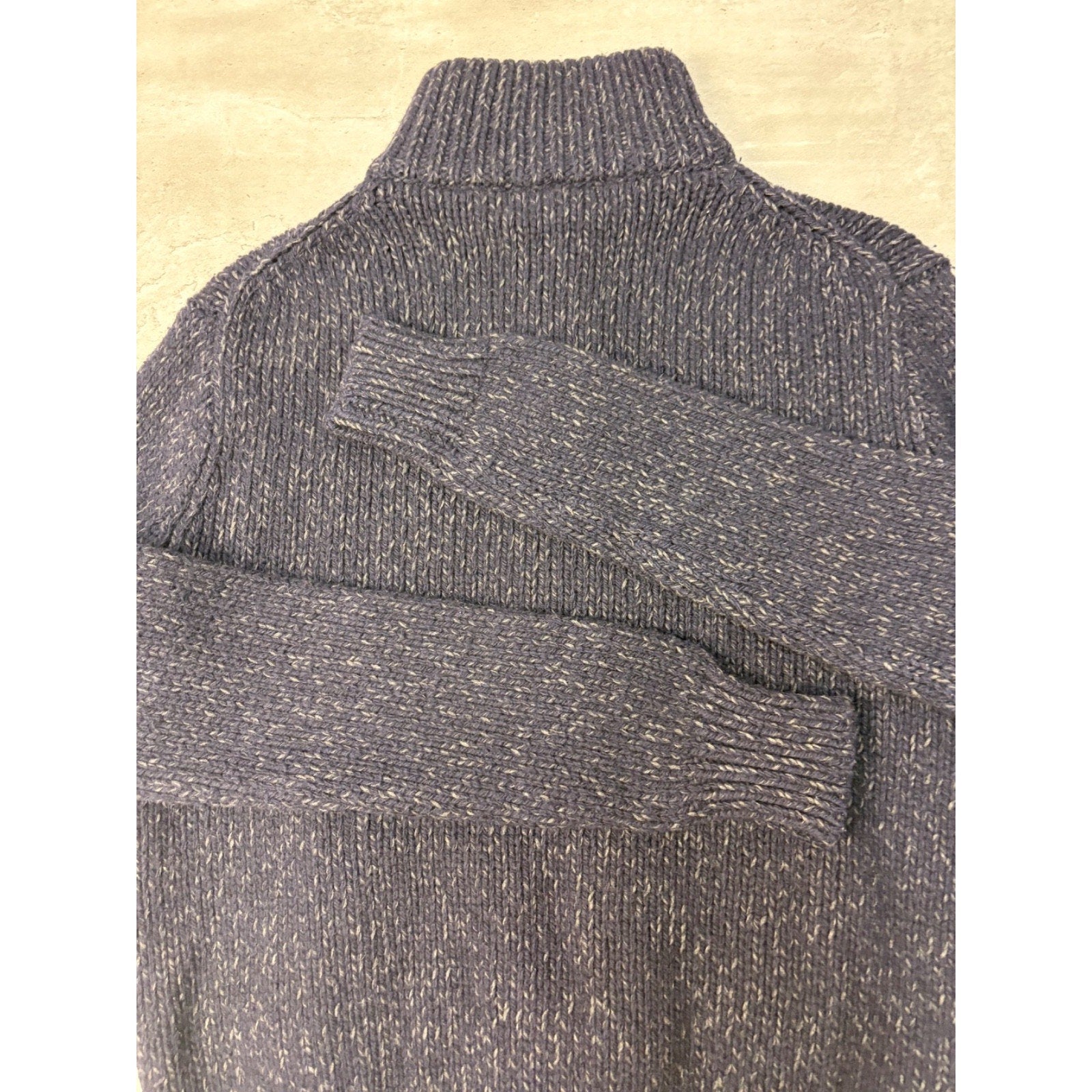 Vintage 90s Polo Ralph Lauren Full Zip Collared Black Knit Sweater Size Small