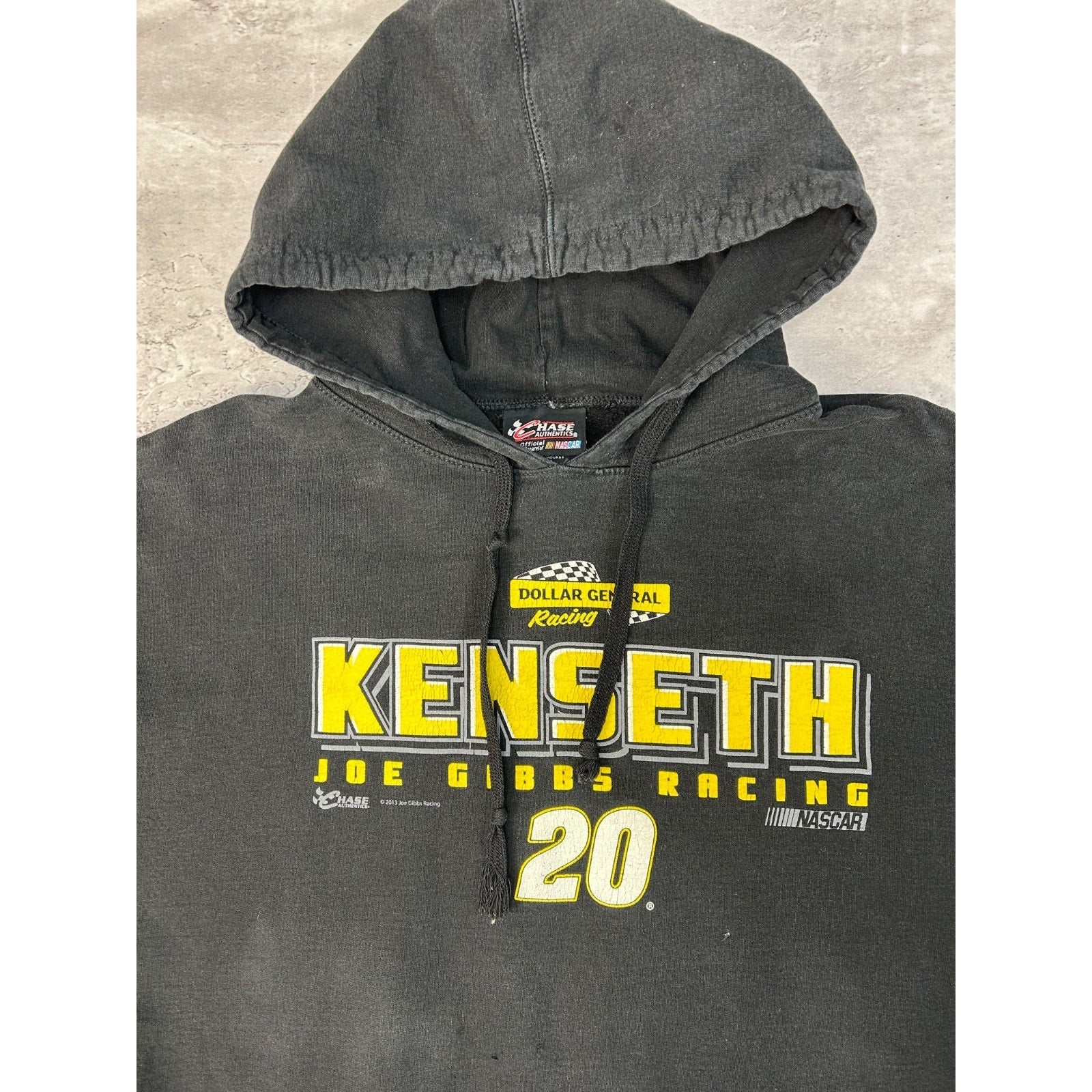 Vintage Matt Kenseth #20 Nascar Racing Spellout Hooded Sweatshirt Size XL
