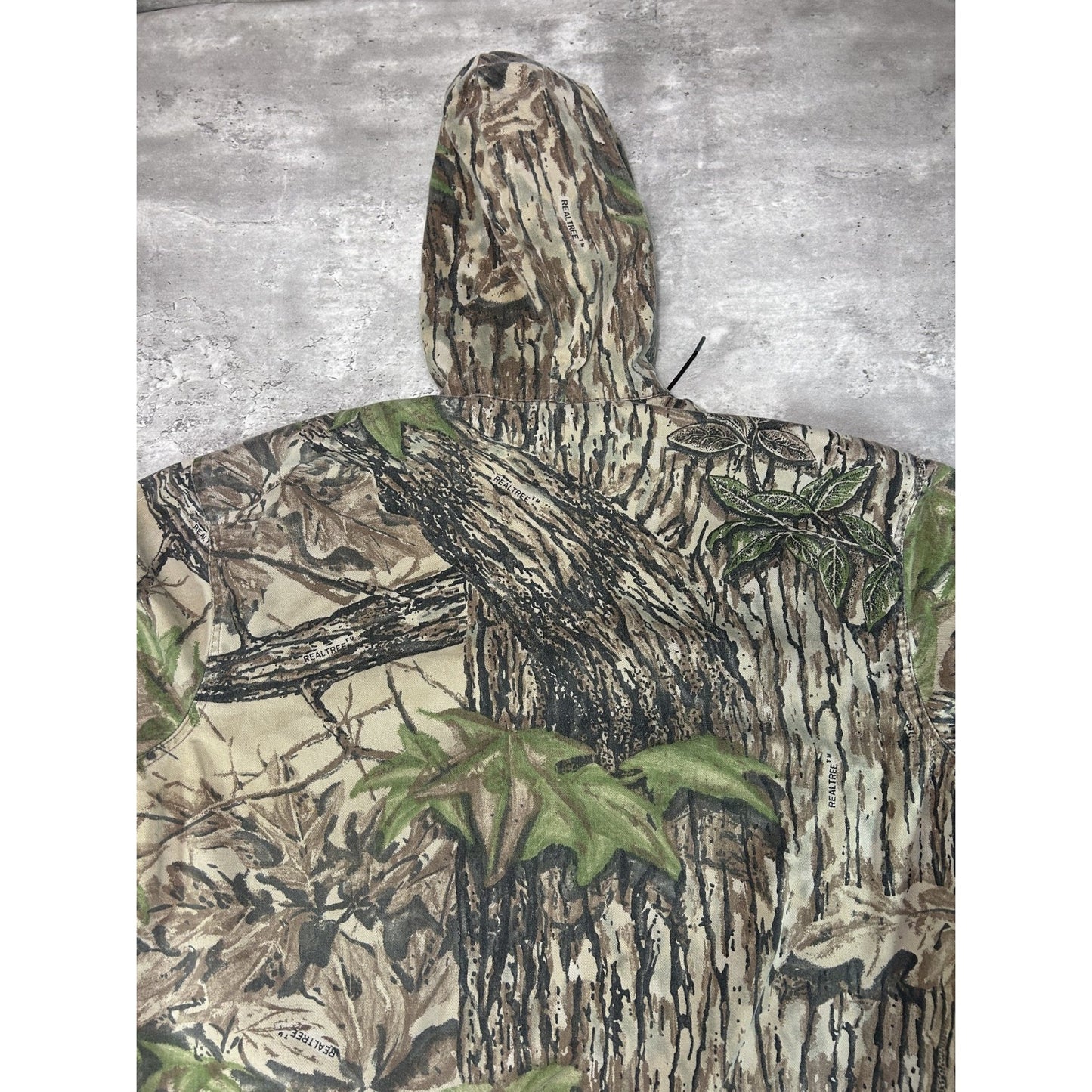 Vintage 80s/90s Walls Realtree Camo Full Zip Hooded Hunting Jacket Size Large