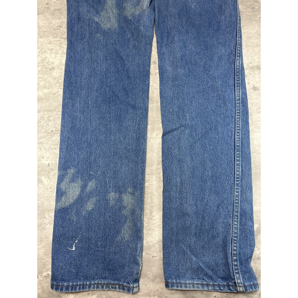 Vintage 70s/80s Wrangler Straight Fit Medium Wash Denim Pants Size 32 Blue